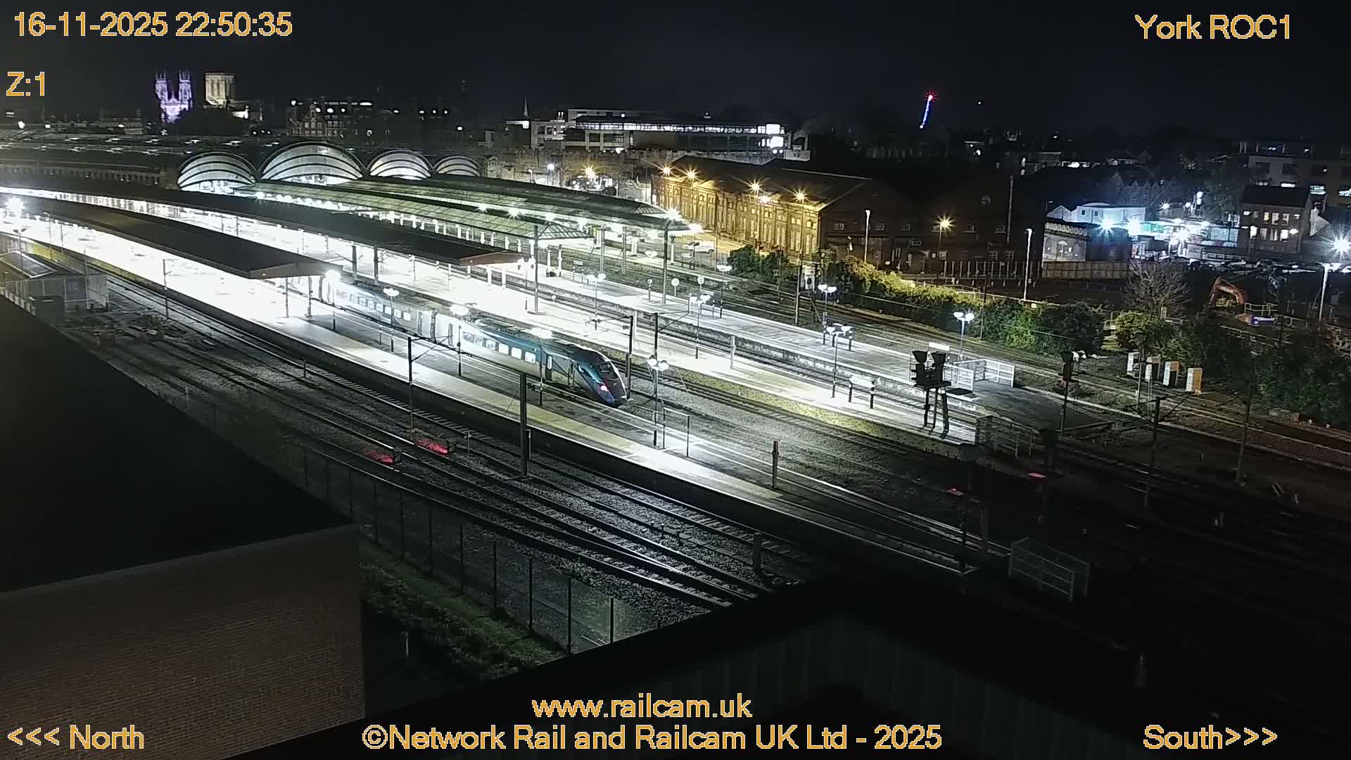 Yorkshire, York Railway Station & York City Live Cam   - York, North Yorkshire, Yorkshire and the Humber, England, United Kingdom