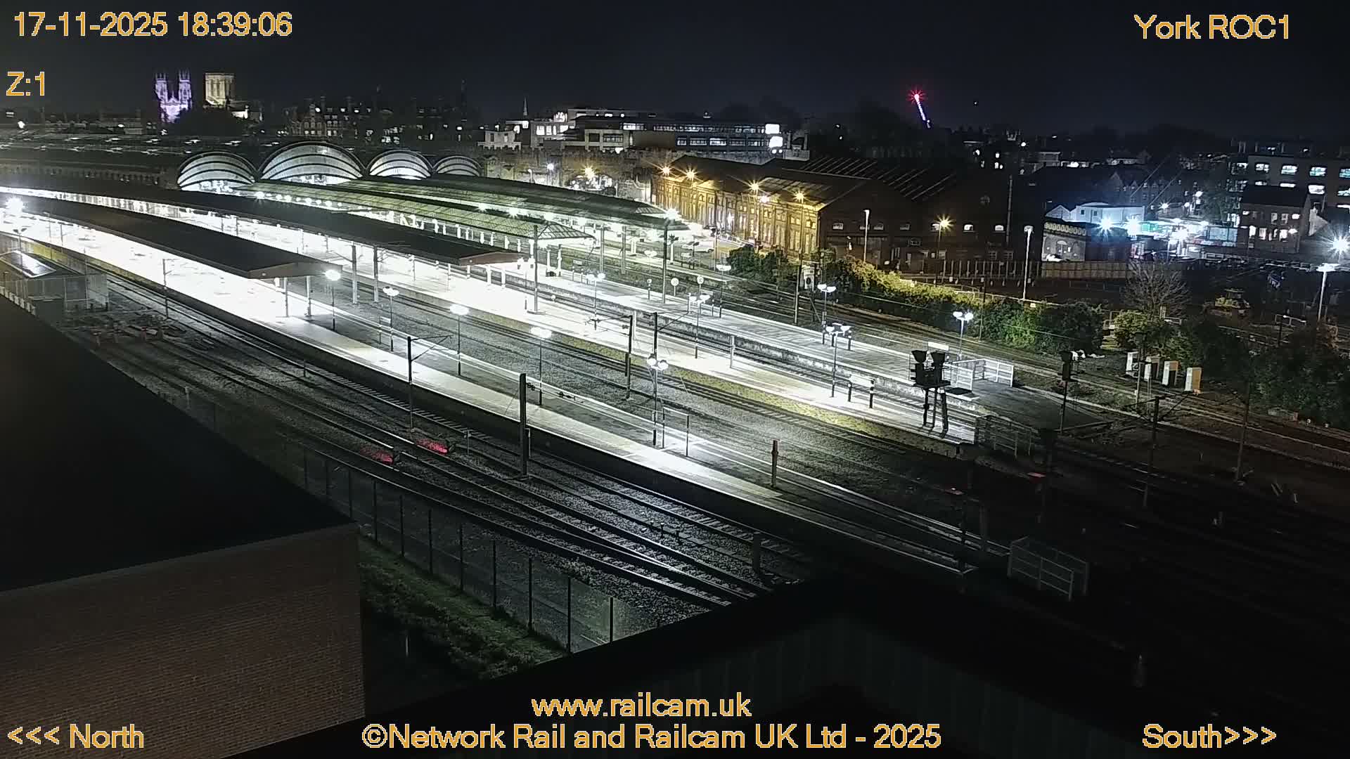 Yorkshire, York Railway Station & York City Live Cam   - York, North Yorkshire, Yorkshire and the Humber, England, United Kingdom