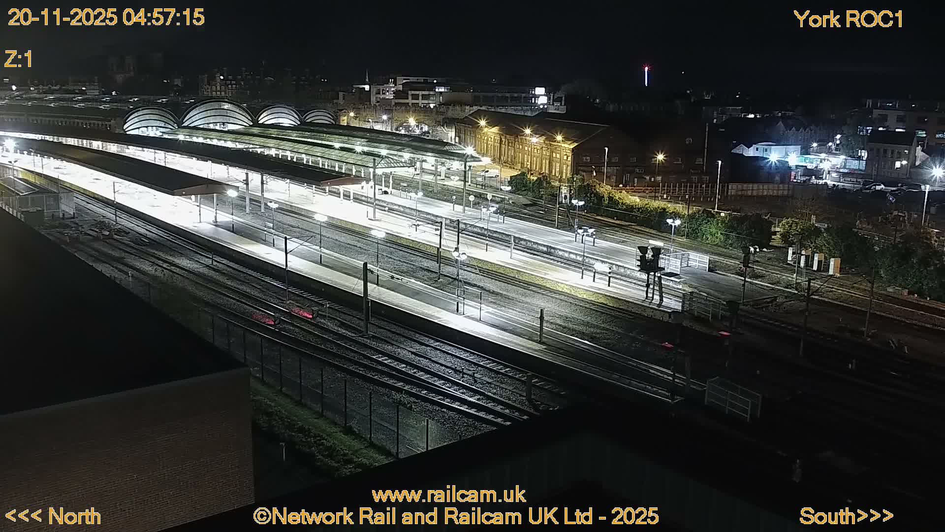 Yorkshire, York Railway Station & York City Live Cam   - York, North Yorkshire, Yorkshire and the Humber, England, United Kingdom