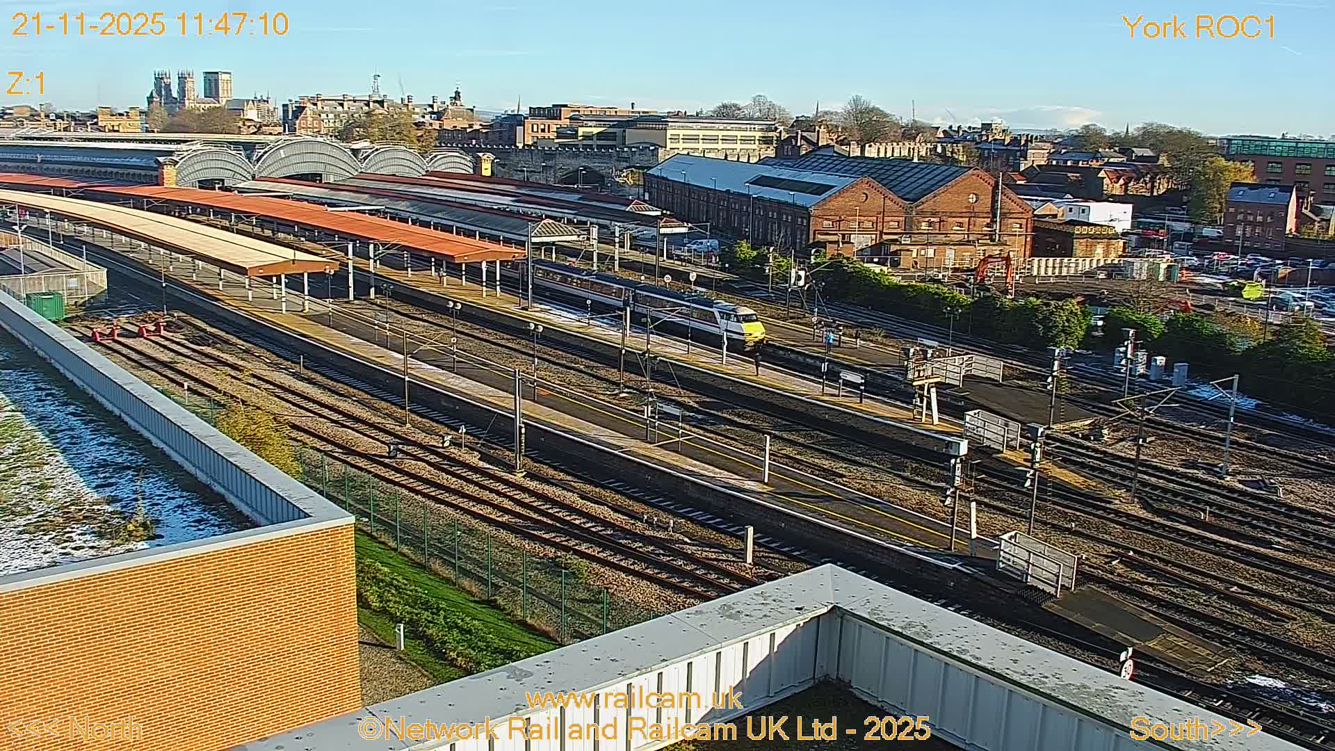 Yorkshire, York Railway Station & York City Live Cam   - York, North Yorkshire, Yorkshire and the Humber, England, United Kingdom