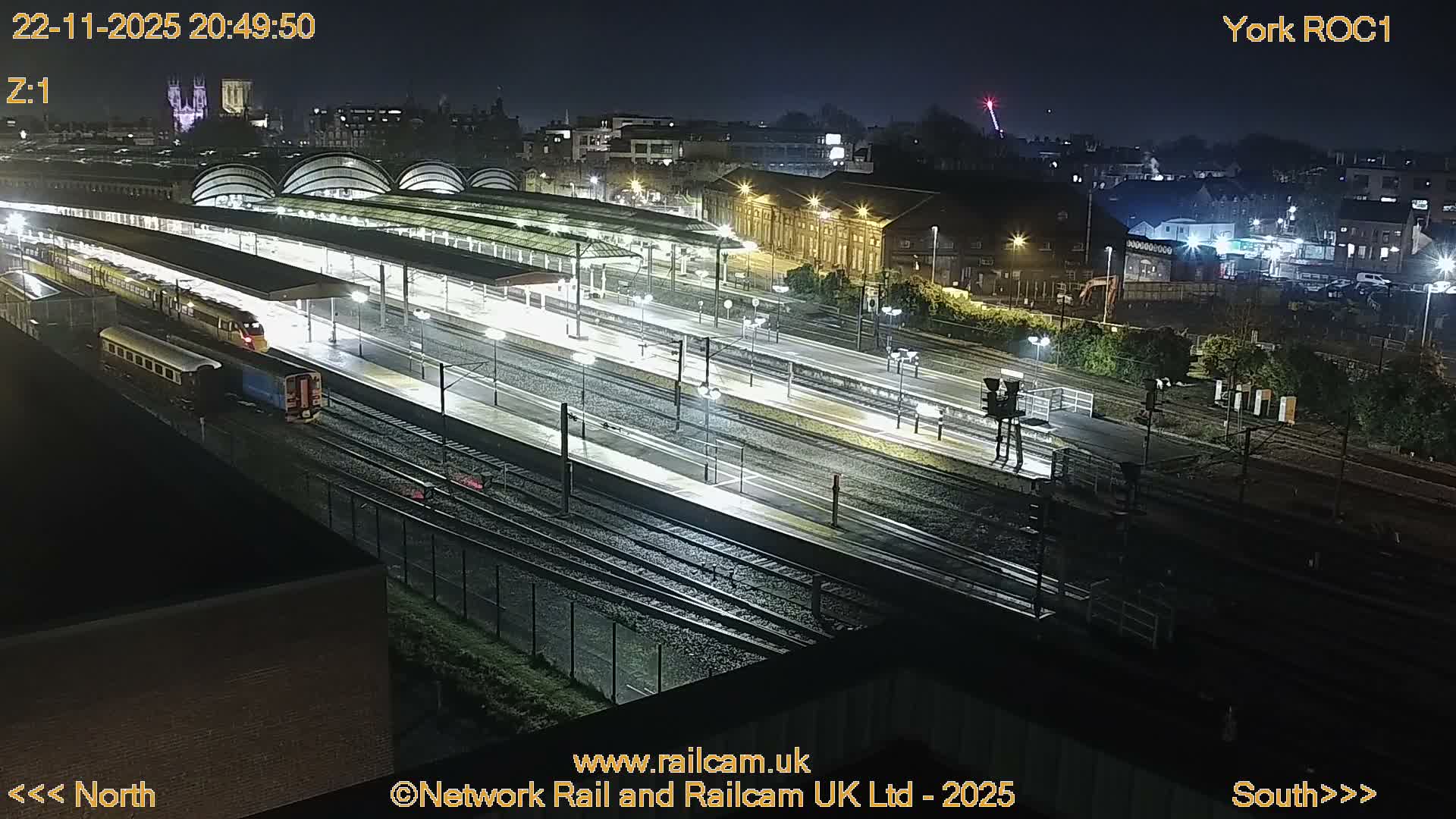 Yorkshire, York Railway Station & York City Live Cam   - York, North Yorkshire, Yorkshire and the Humber, England, United Kingdom