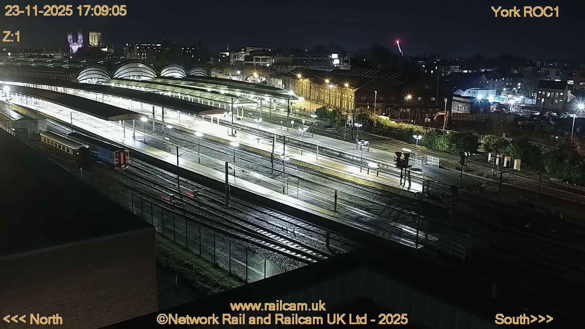 Yorkshire, York Railway Station & York City Live Cam   - York, North Yorkshire, Yorkshire and the Humber, England, United Kingdom