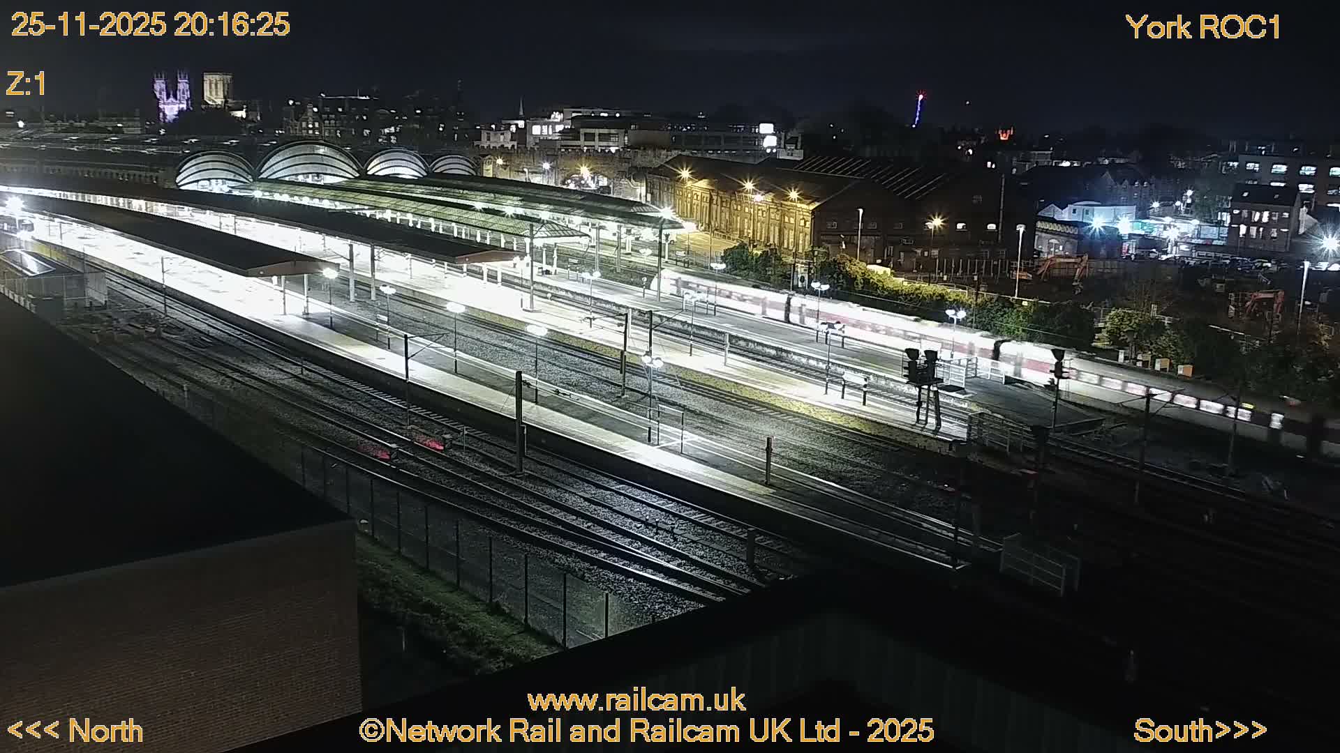 Yorkshire, York Railway Station & York City Live Cam   - York, North Yorkshire, Yorkshire and the Humber, England, United Kingdom