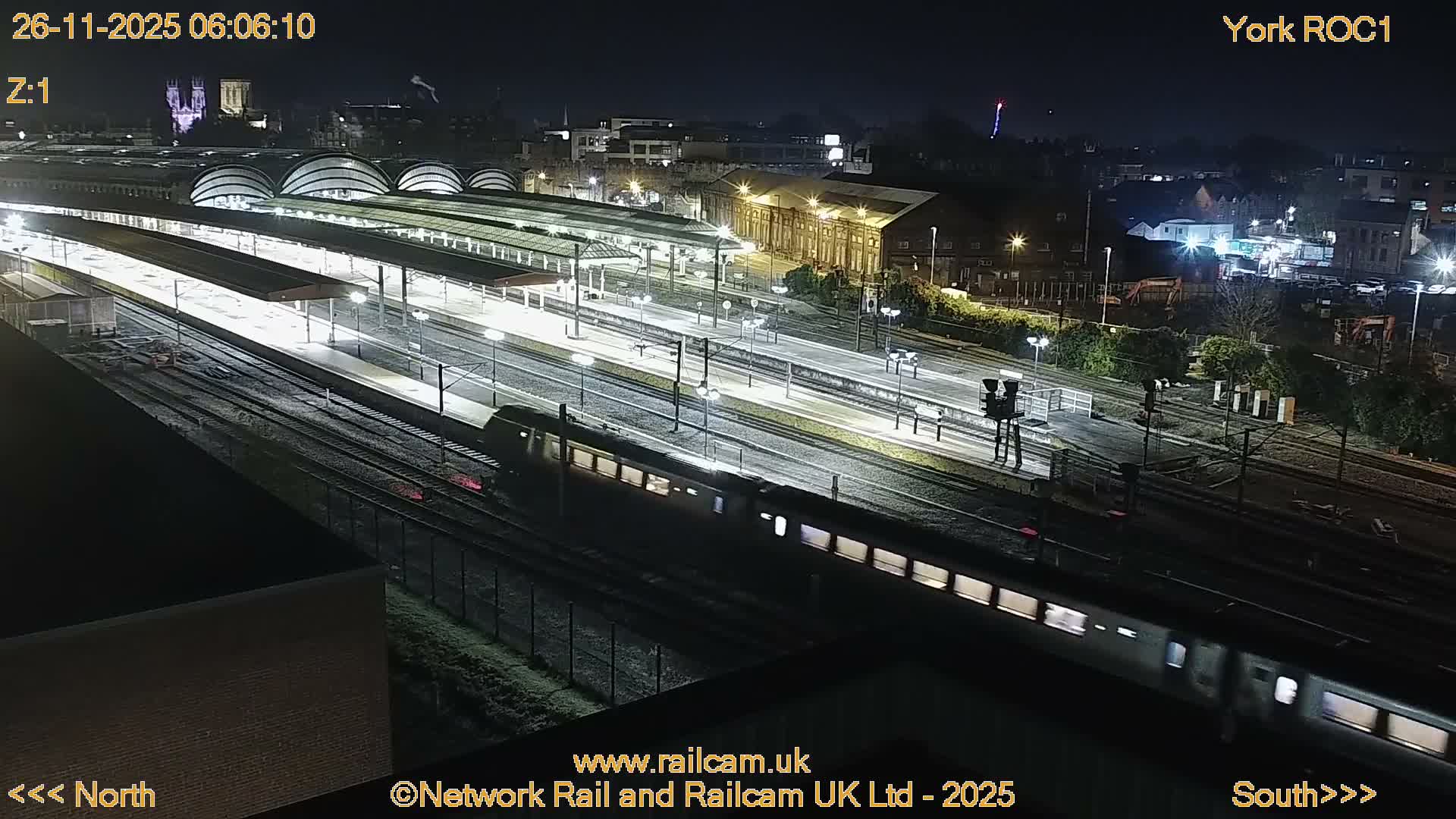 Yorkshire, York Railway Station & York City Live Cam   - York, North Yorkshire, Yorkshire and the Humber, England, United Kingdom