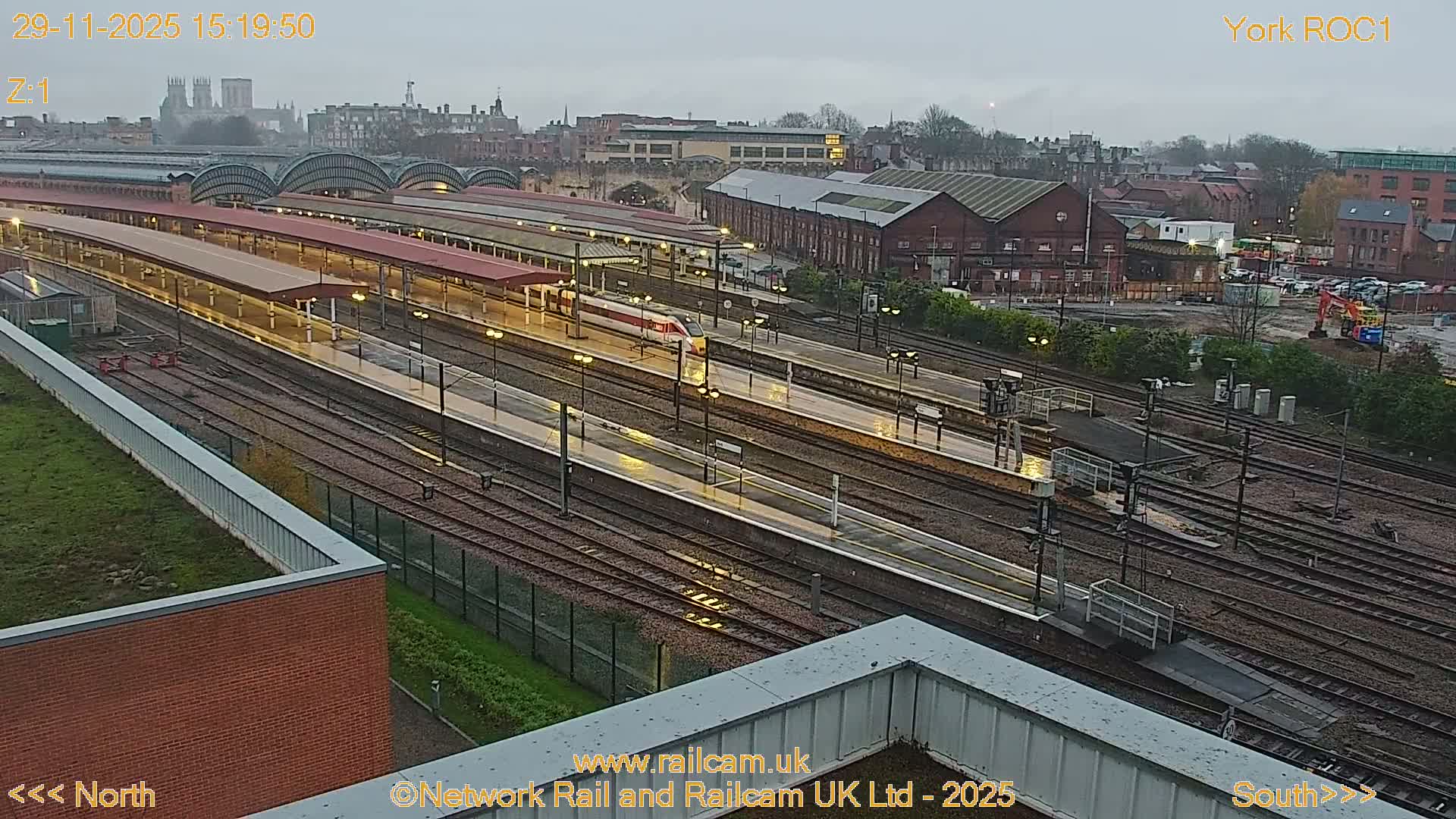 Yorkshire, York Railway Station & York City Live Cam   - York, North Yorkshire, Yorkshire and the Humber, England, United Kingdom