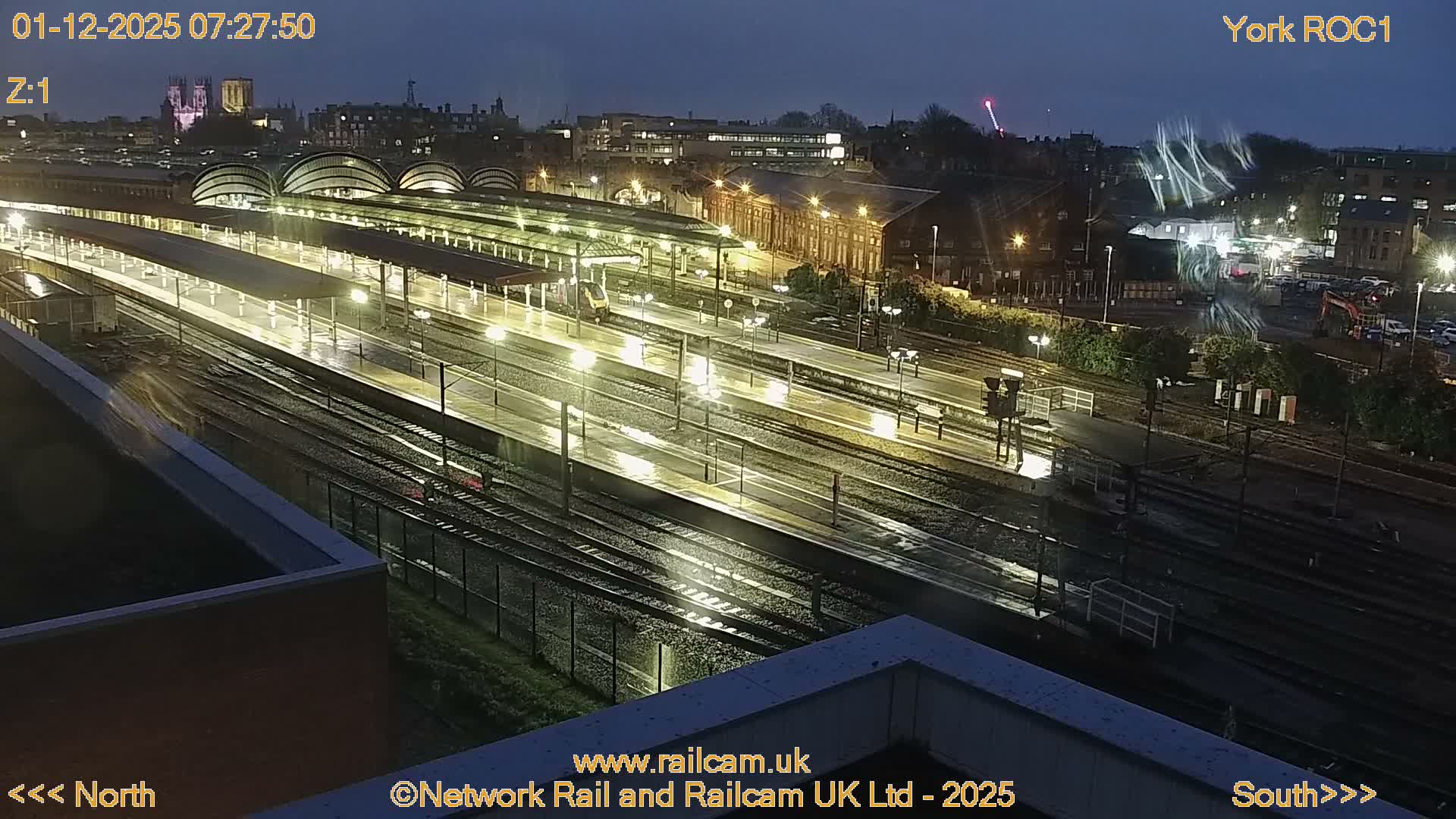 Yorkshire, York Railway Station & York City Live Cam   - York, North Yorkshire, Yorkshire and the Humber, England, United Kingdom