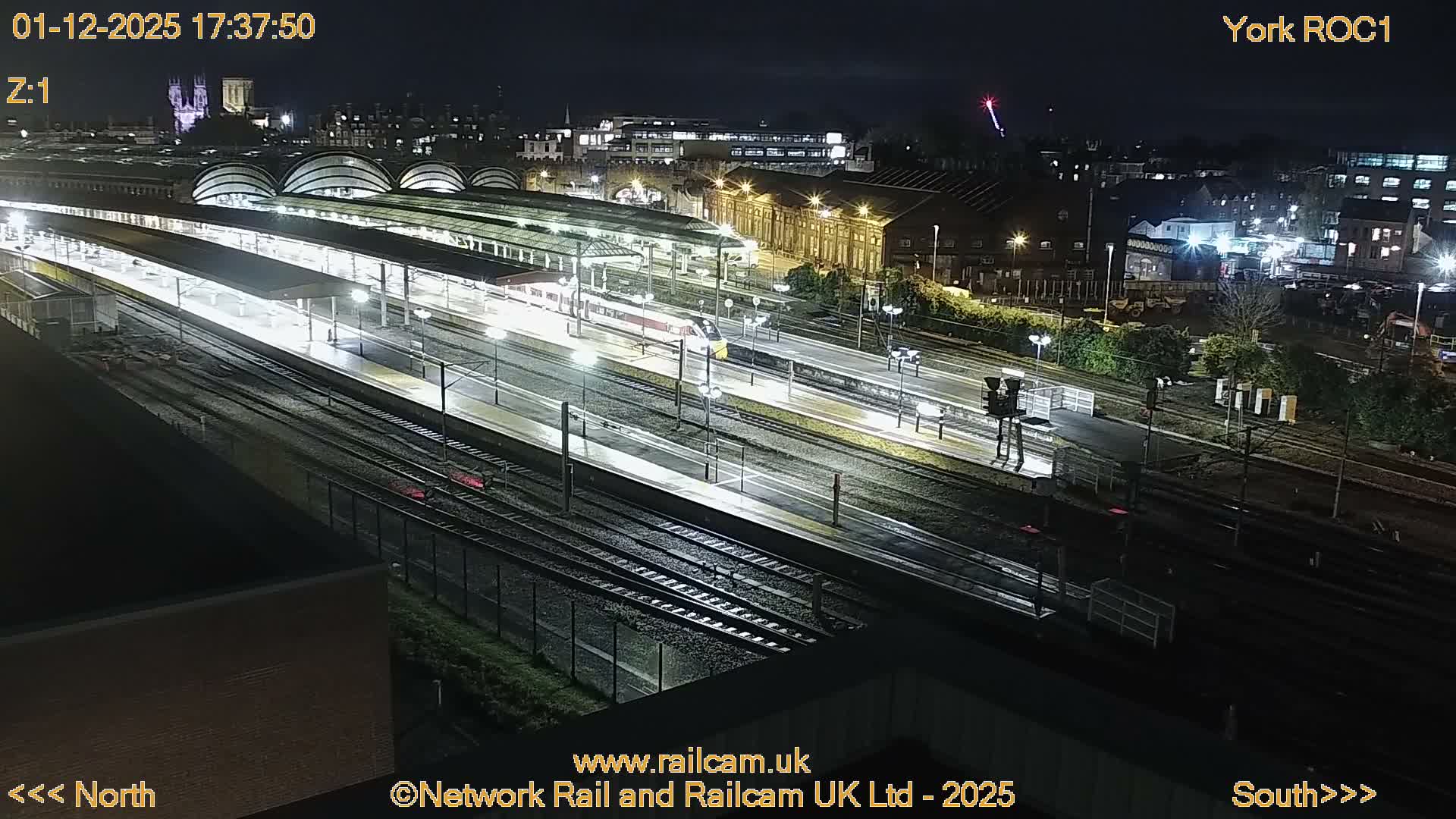 Yorkshire, York Railway Station & York City Live Cam   - York, North Yorkshire, Yorkshire and the Humber, England, United Kingdom