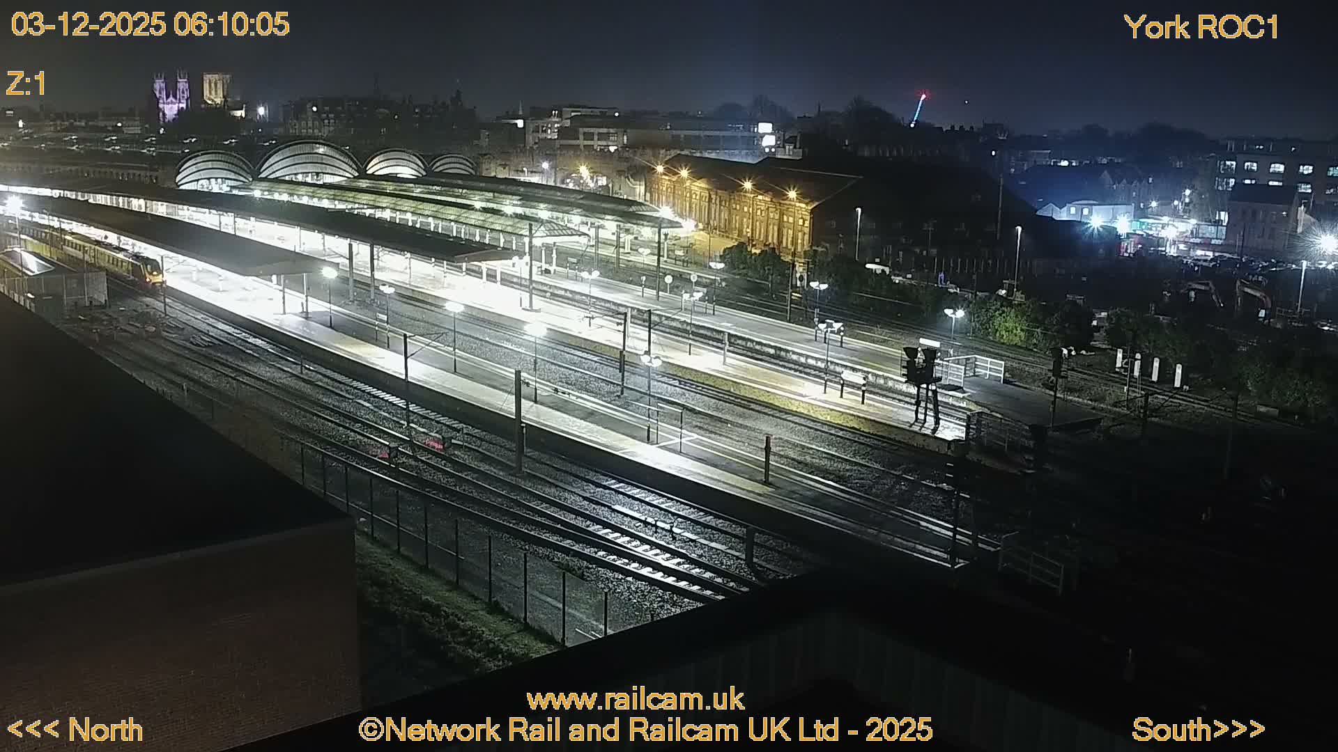 Yorkshire, York Railway Station & York City Live Cam   - York, North Yorkshire, Yorkshire and the Humber, England, United Kingdom