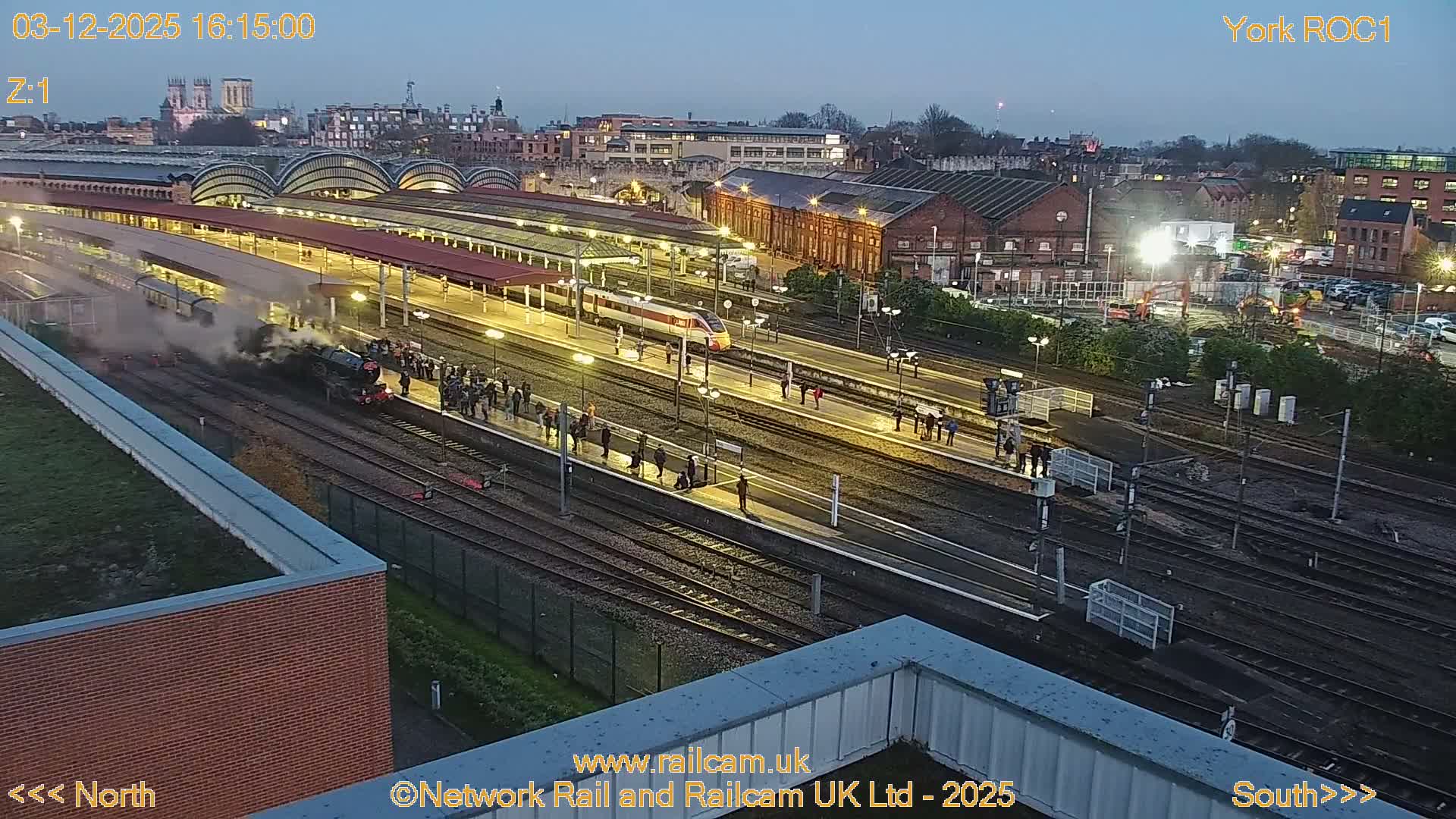 Yorkshire, York Railway Station & York City Live Cam   - York, North Yorkshire, Yorkshire and the Humber, England, United Kingdom