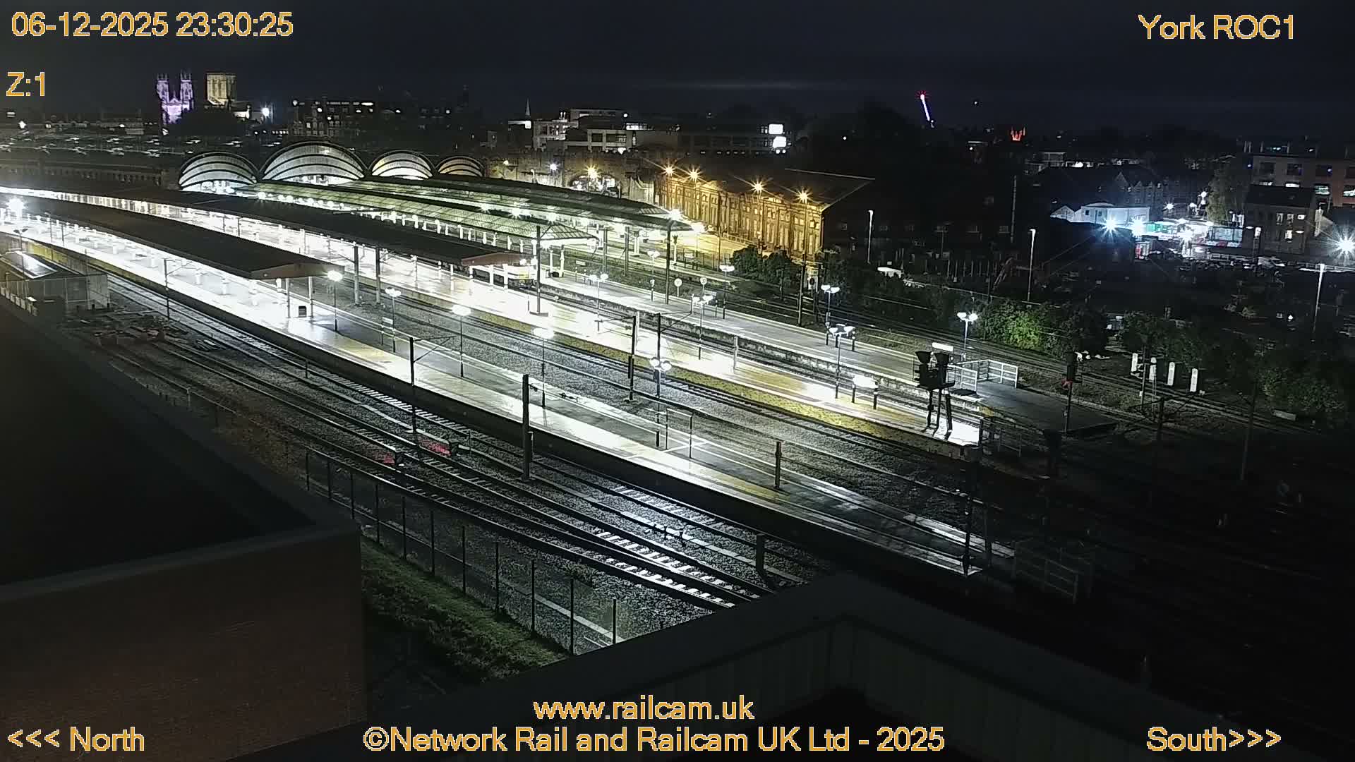 Yorkshire, York Railway Station & York City Live Cam   - York, North Yorkshire, Yorkshire and the Humber, England, United Kingdom