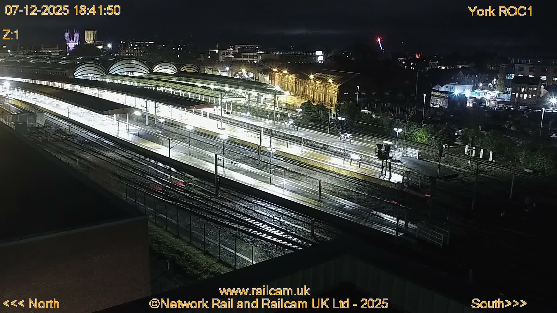 Yorkshire, York Railway Station & York City Live Cam   - York, North Yorkshire, Yorkshire and the Humber, England, United Kingdom
