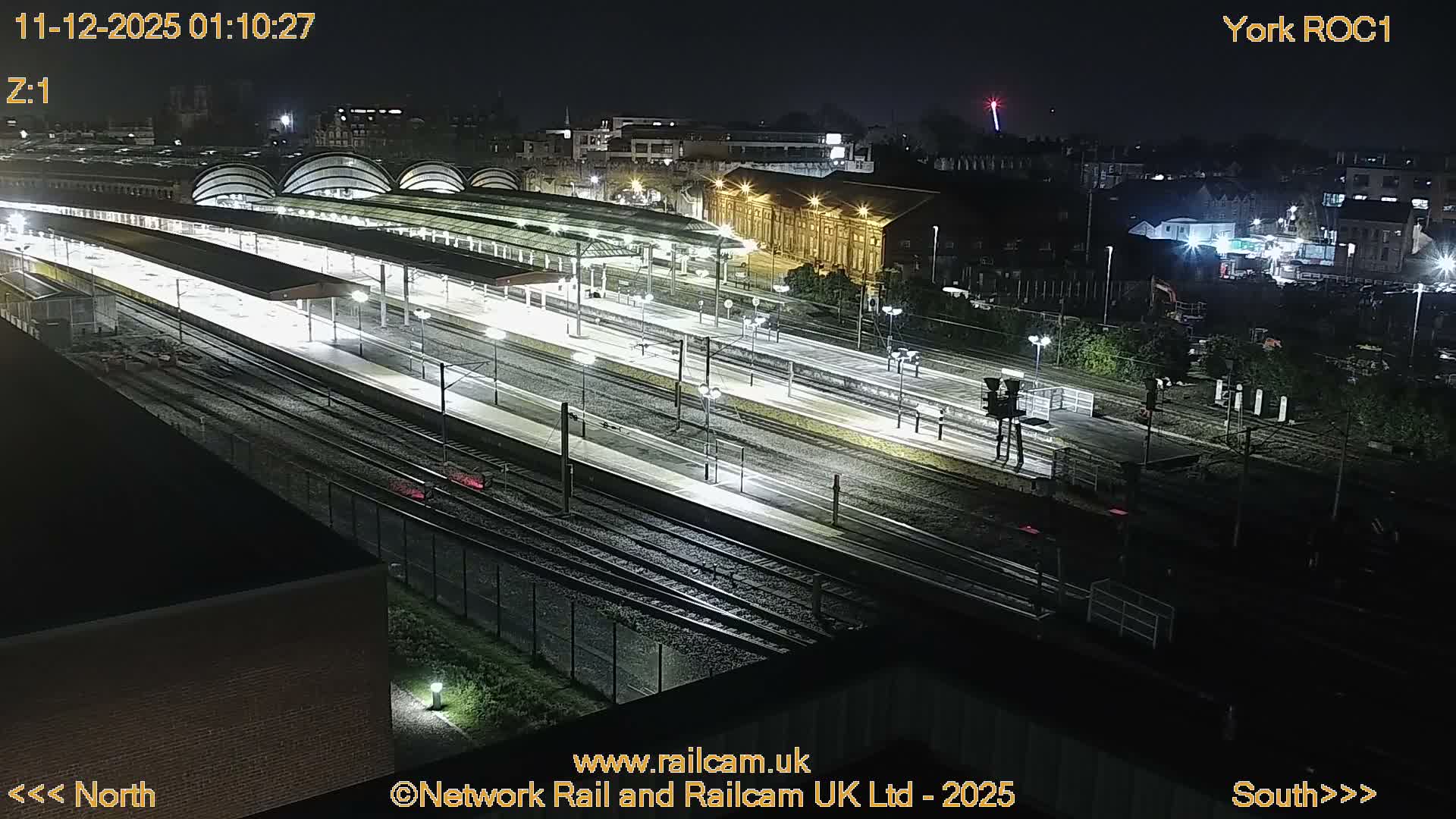 Yorkshire, York Railway Station & York City Live Cam   - York, North Yorkshire, Yorkshire and the Humber, England, United Kingdom
