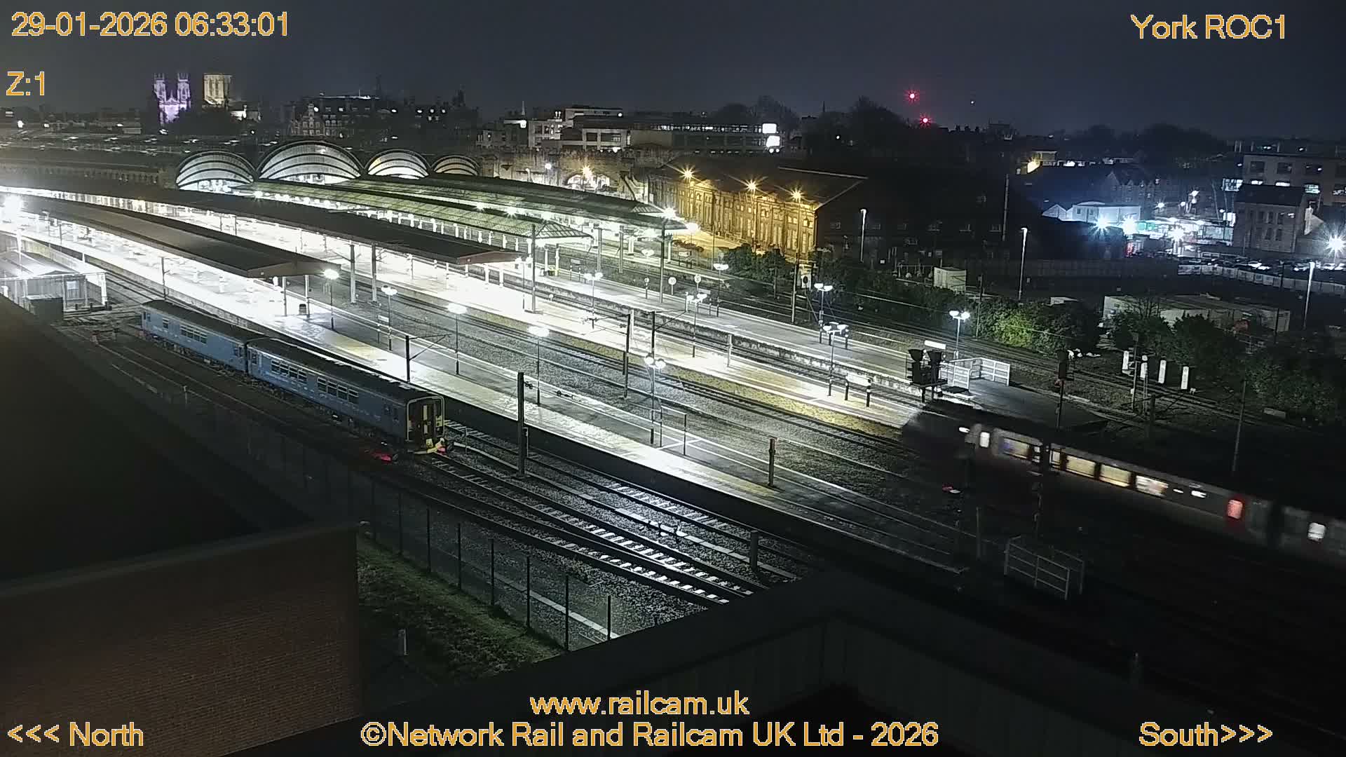 Yorkshire, York Railway Station & York City Live Cam   - York, North Yorkshire, Yorkshire and the Humber, England, United Kingdom