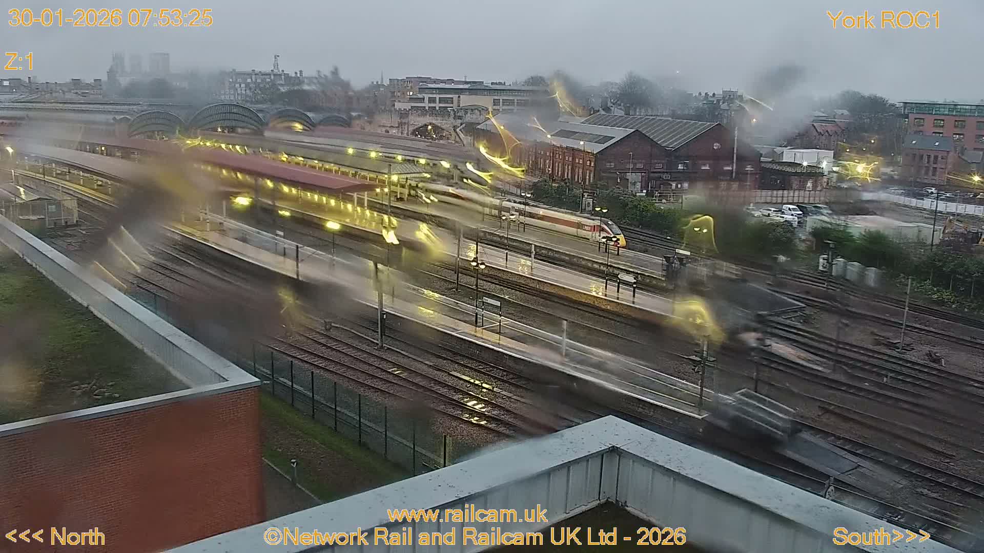 Yorkshire, York Railway Station & York City Live Cam   - York, North Yorkshire, Yorkshire and the Humber, England, United Kingdom