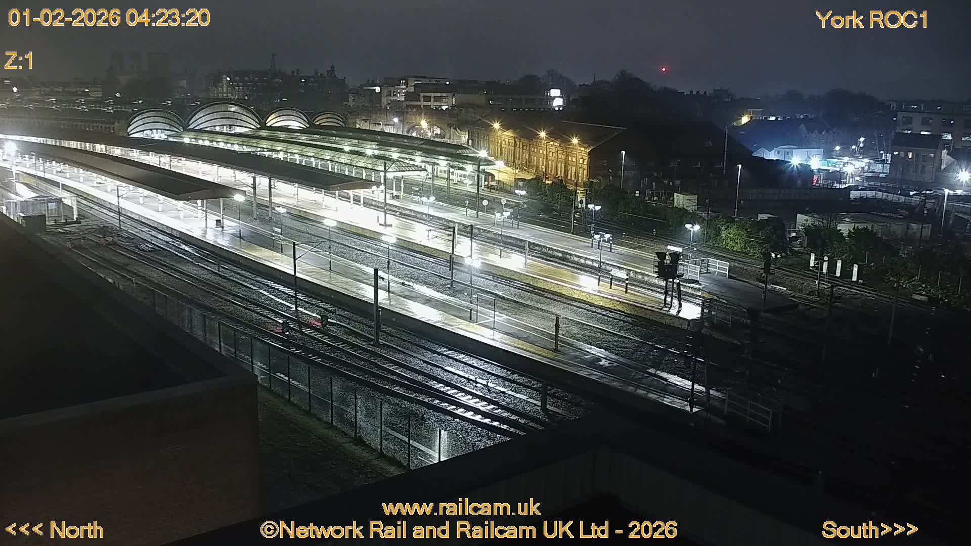 Yorkshire, York Railway Station & York City Live Cam   - York, North Yorkshire, Yorkshire and the Humber, England, United Kingdom