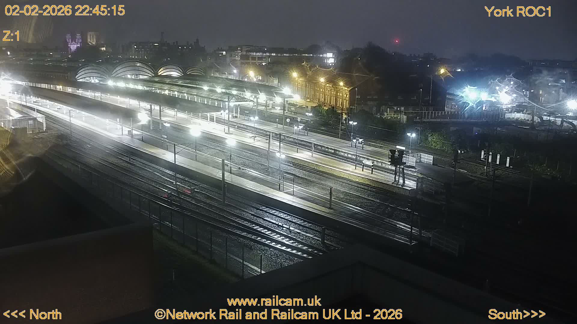 Yorkshire, York Railway Station & York City Live Cam   - York, North Yorkshire, Yorkshire and the Humber, England, United Kingdom