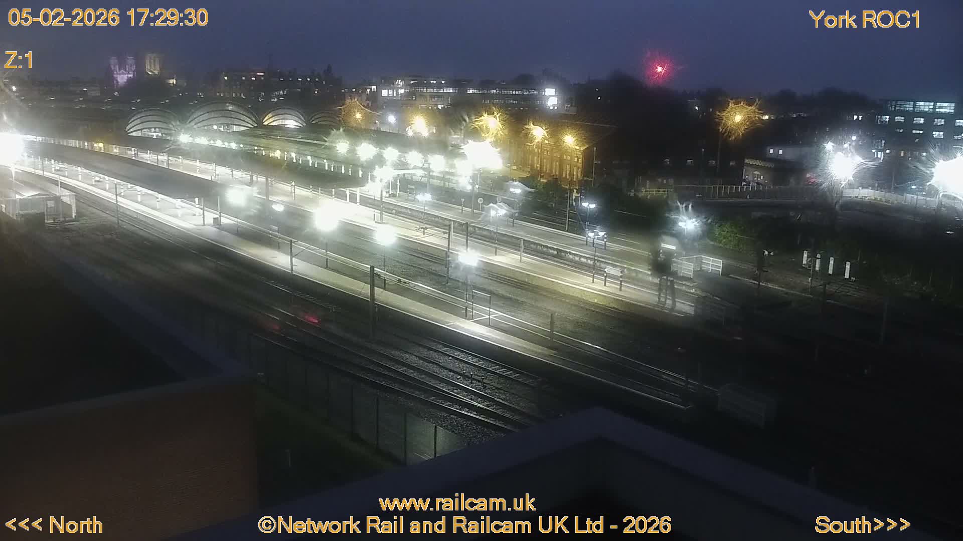 Yorkshire, York Railway Station & York City Live Cam   - York, North Yorkshire, Yorkshire and the Humber, England, United Kingdom