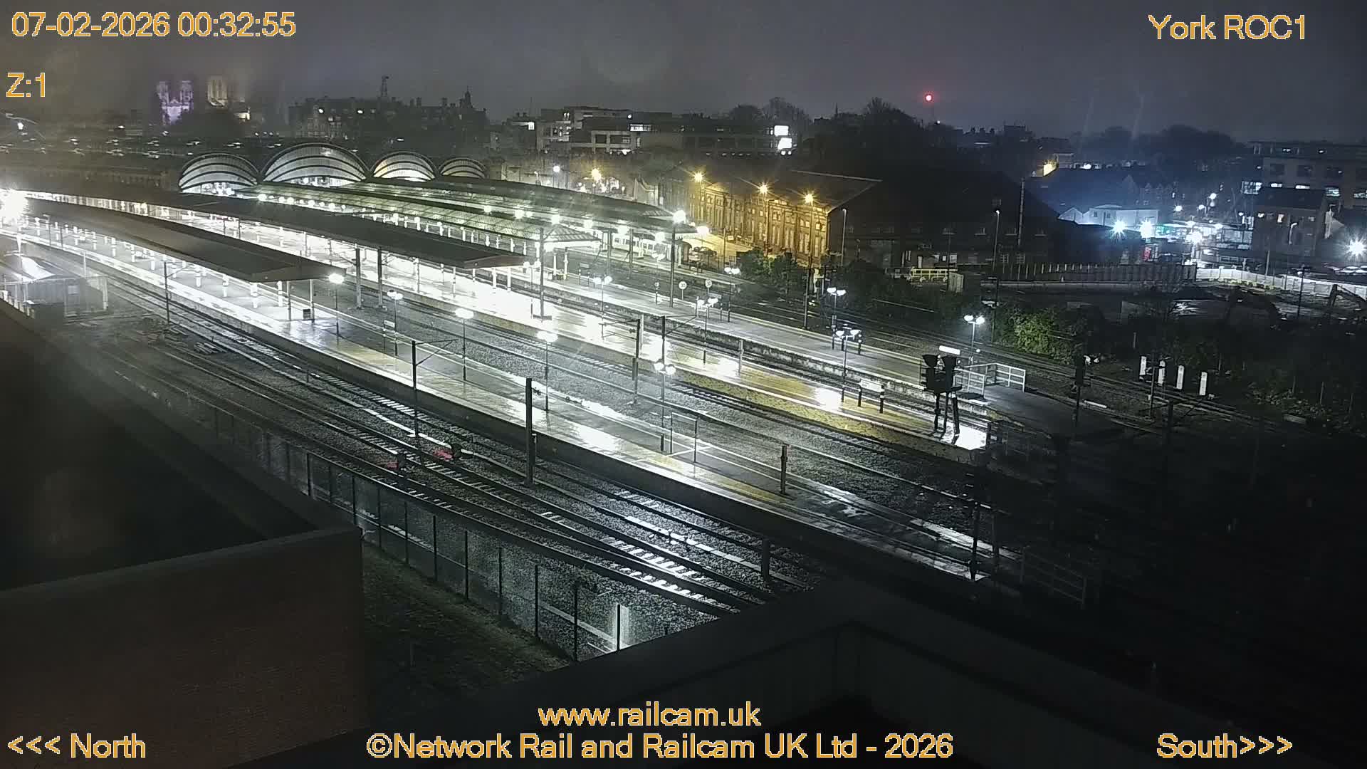 Yorkshire, York Railway Station & York City Live Cam   - York, North Yorkshire, Yorkshire and the Humber, England, United Kingdom