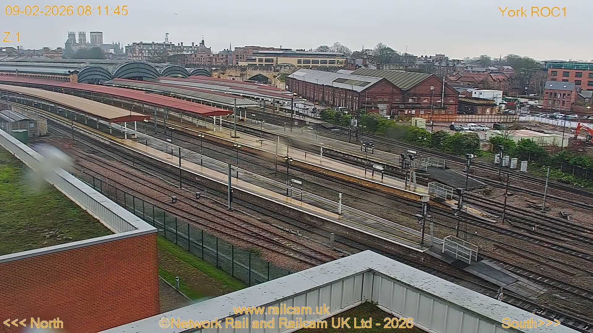 Yorkshire, York Railway Station & York City Live Cam   - York, North Yorkshire, Yorkshire and the Humber, England, United Kingdom