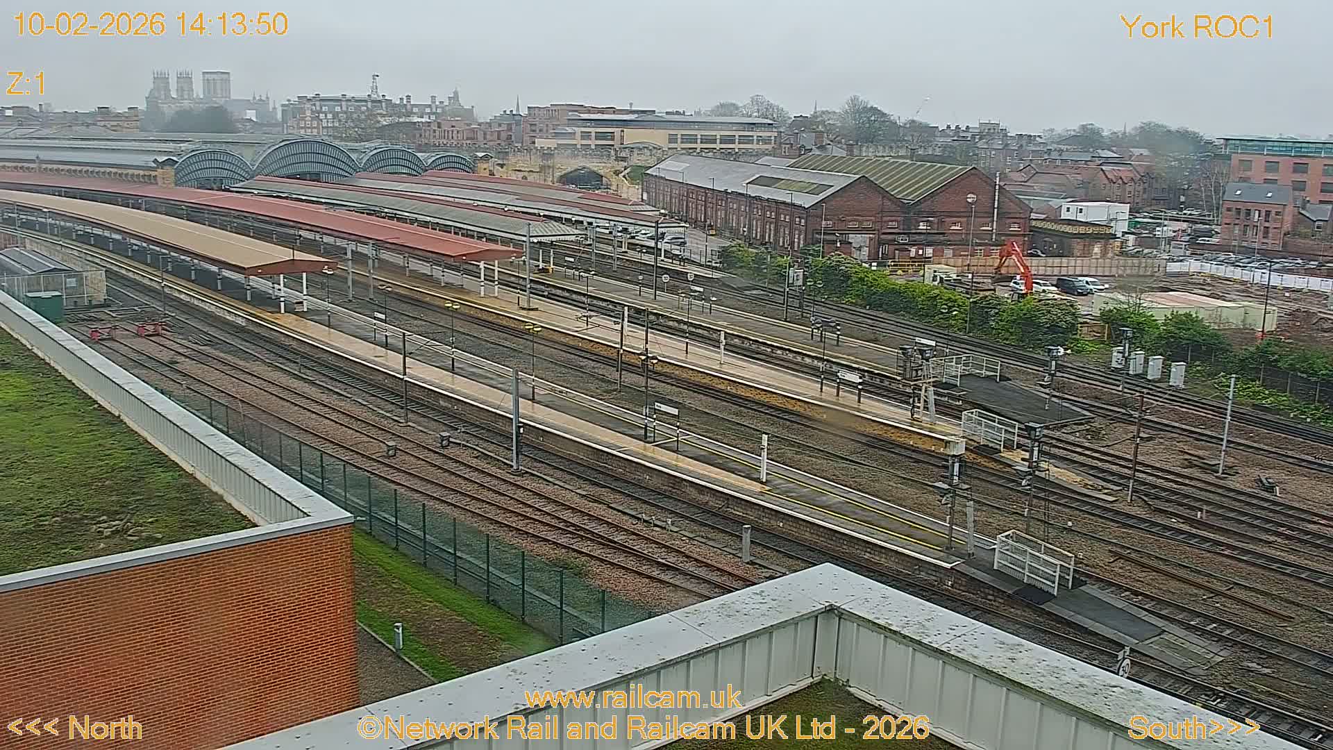 Yorkshire, York Railway Station & York City Live Cam   - York, North Yorkshire, Yorkshire and the Humber, England, United Kingdom