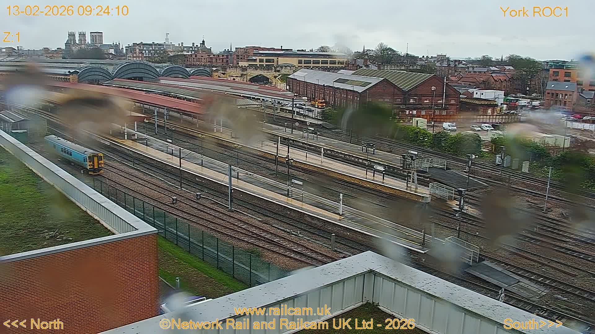 Yorkshire, York Railway Station & York City Live Cam   - York, North Yorkshire, Yorkshire and the Humber, England, United Kingdom