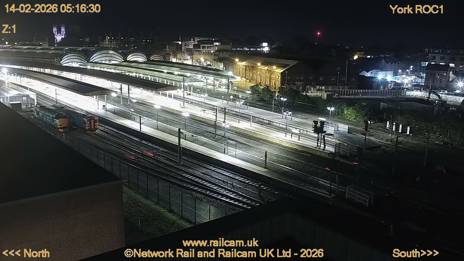 Yorkshire, York Railway Station & York City Live Cam   - York, North Yorkshire, Yorkshire and the Humber, England, United Kingdom