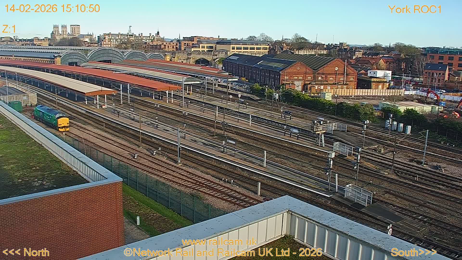 Yorkshire, York Railway Station & York City Live Cam   - York, North Yorkshire, Yorkshire and the Humber, England, United Kingdom