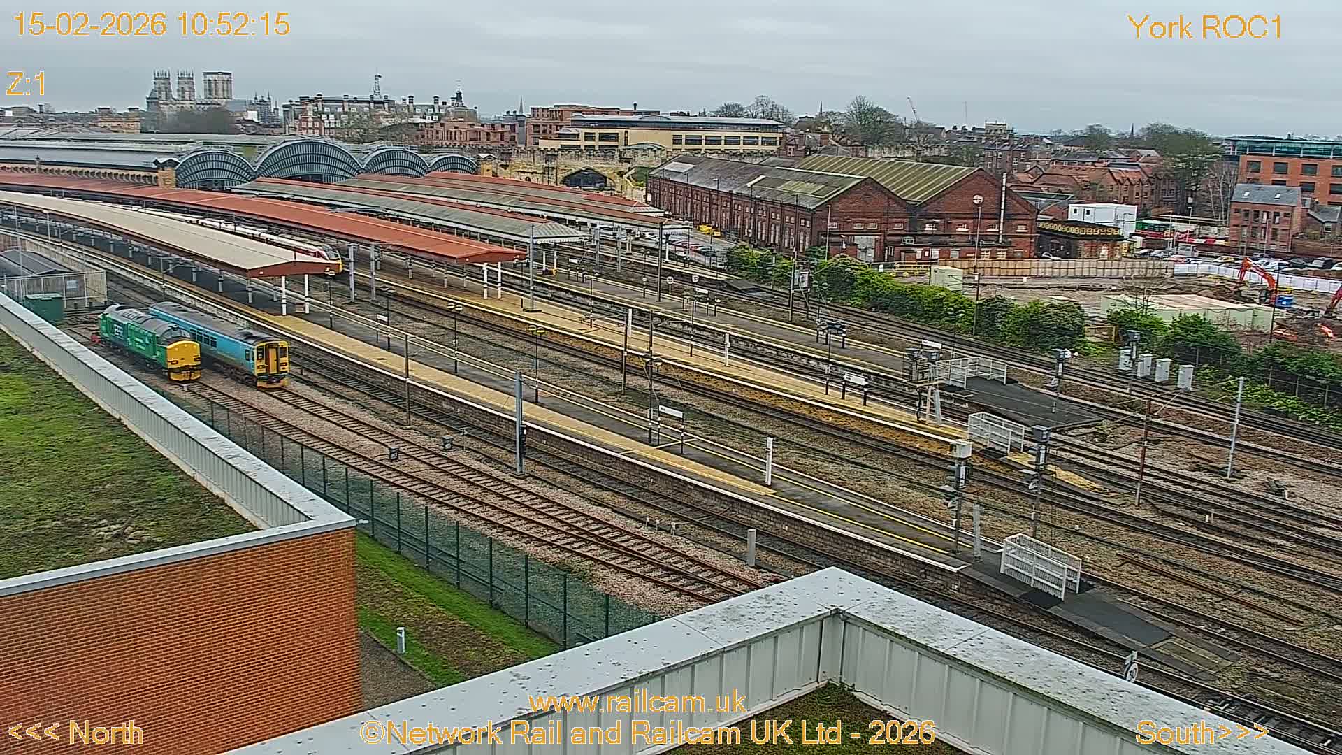 Yorkshire, York Railway Station & York City Live Cam   - York, North Yorkshire, Yorkshire and the Humber, England, United Kingdom