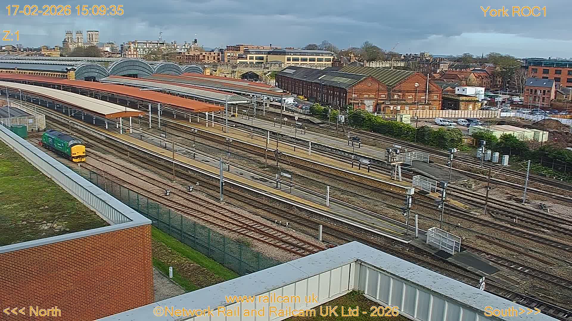Yorkshire, York Railway Station & York City Live Cam   - York, North Yorkshire, Yorkshire and the Humber, England, United Kingdom
