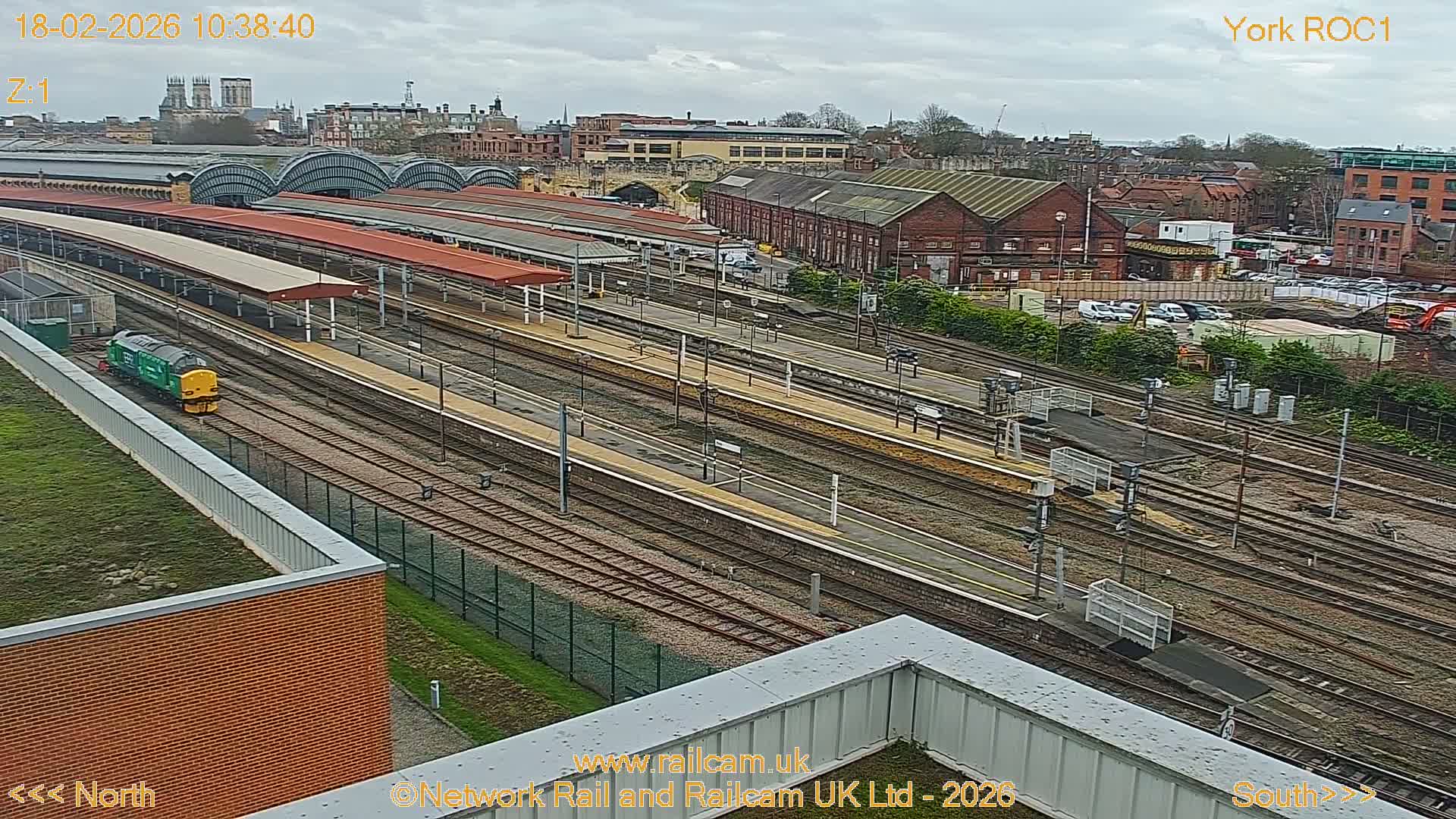 Yorkshire, York Railway Station & York City Live Cam   - York, North Yorkshire, Yorkshire and the Humber, England, United Kingdom