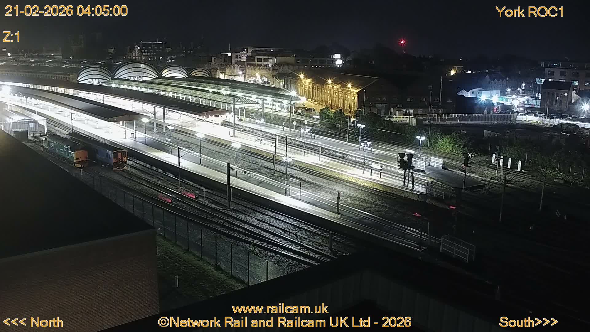 Yorkshire, York Railway Station & York City Live Cam   - York, North Yorkshire, Yorkshire and the Humber, England, United Kingdom