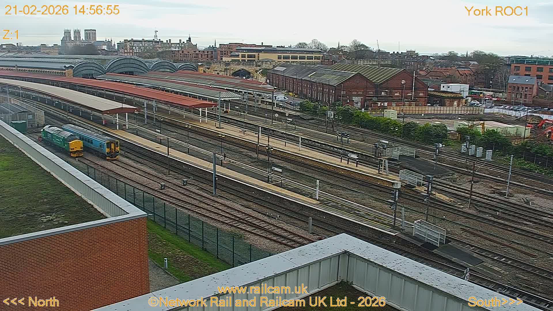 Yorkshire, York Railway Station & York City Live Cam   - York, North Yorkshire, Yorkshire and the Humber, England, United Kingdom
