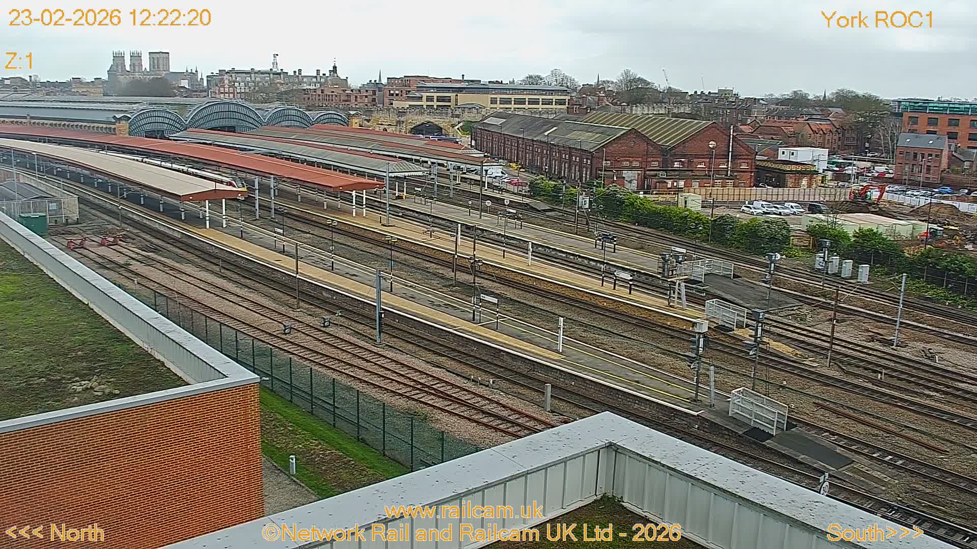 Yorkshire, York Railway Station & York City Live Cam   - York, North Yorkshire, Yorkshire and the Humber, England, United Kingdom