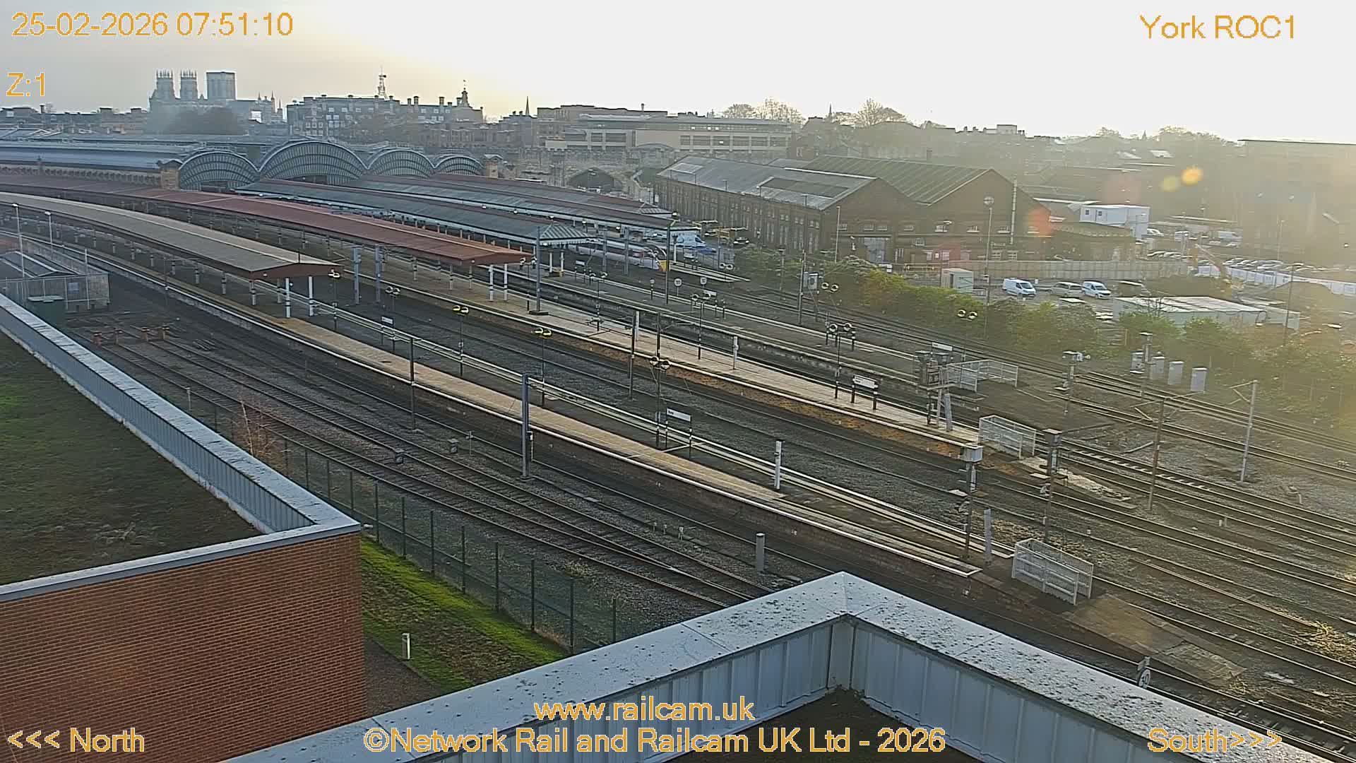 Yorkshire, York Railway Station & York City Live Cam   - York, North Yorkshire, Yorkshire and the Humber, England, United Kingdom
