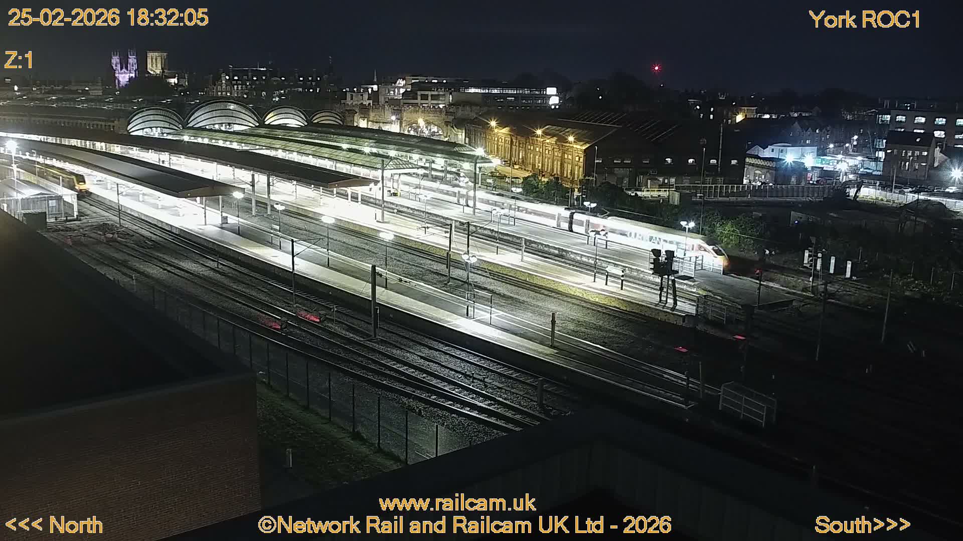 Yorkshire, York Railway Station & York City Live Cam   - York, North Yorkshire, Yorkshire and the Humber, England, United Kingdom
