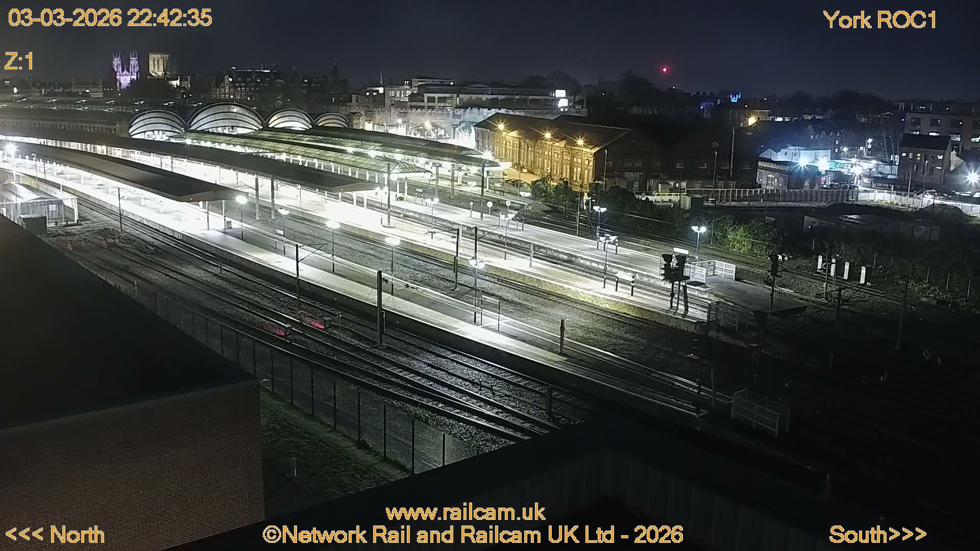 Yorkshire, York Railway Station & York City Live Cam   - York, North Yorkshire, Yorkshire and the Humber, England, United Kingdom