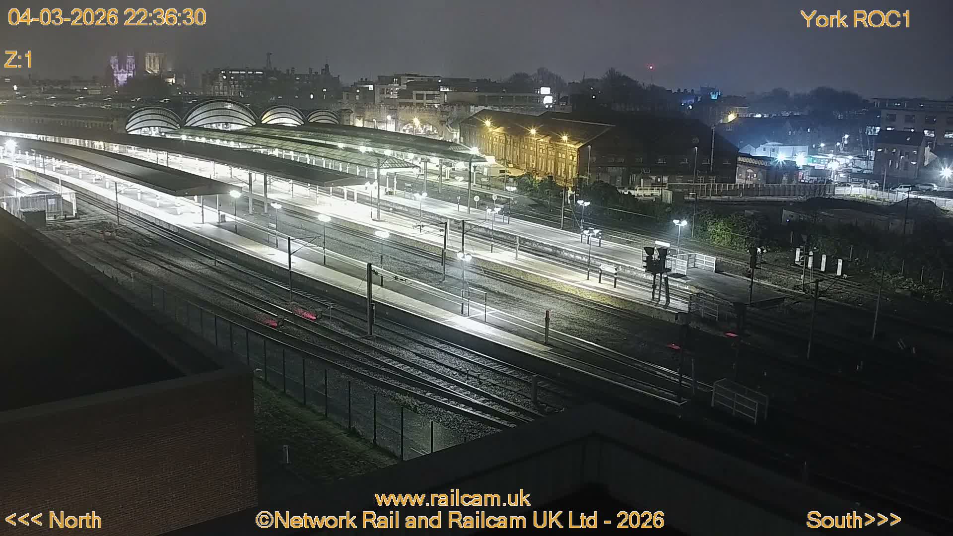 Yorkshire, York Railway Station & York City Live Cam   - York, North Yorkshire, Yorkshire and the Humber, England, United Kingdom