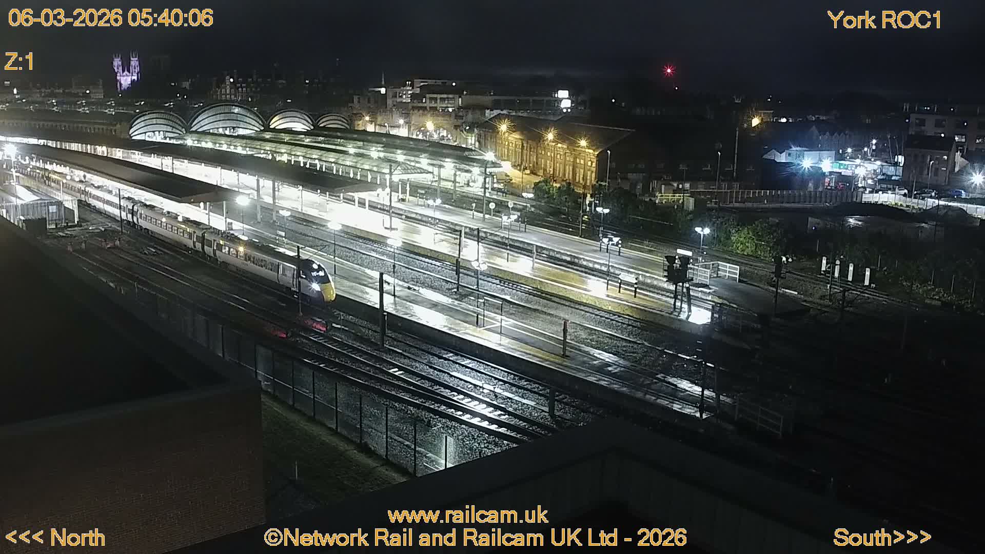 Yorkshire, York Railway Station & York City Live Cam   - York, North Yorkshire, Yorkshire and the Humber, England, United Kingdom