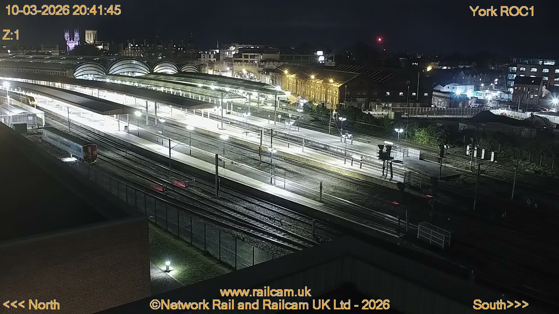 Yorkshire, York Railway Station & York City Live Cam   - York, North Yorkshire, Yorkshire and the Humber, England, United Kingdom