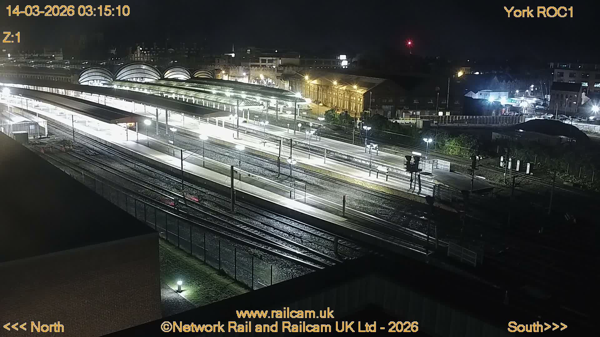 Yorkshire, York Railway Station & York City Live Cam   - York, North Yorkshire, Yorkshire and the Humber, England, United Kingdom