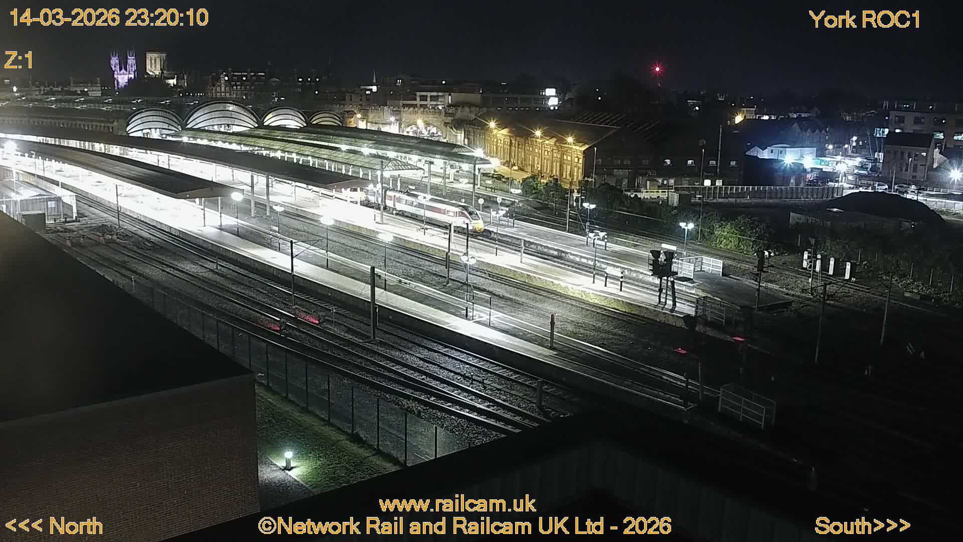 Yorkshire, York Railway Station & York City Live Cam   - York, North Yorkshire, Yorkshire and the Humber, England, United Kingdom