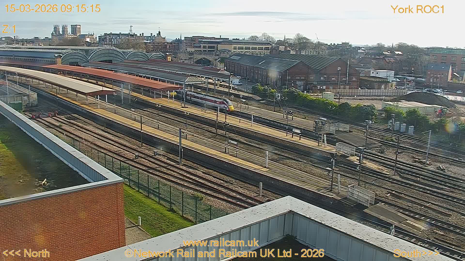 Yorkshire, York Railway Station & York City Live Cam   - York, North Yorkshire, Yorkshire and the Humber, England, United Kingdom