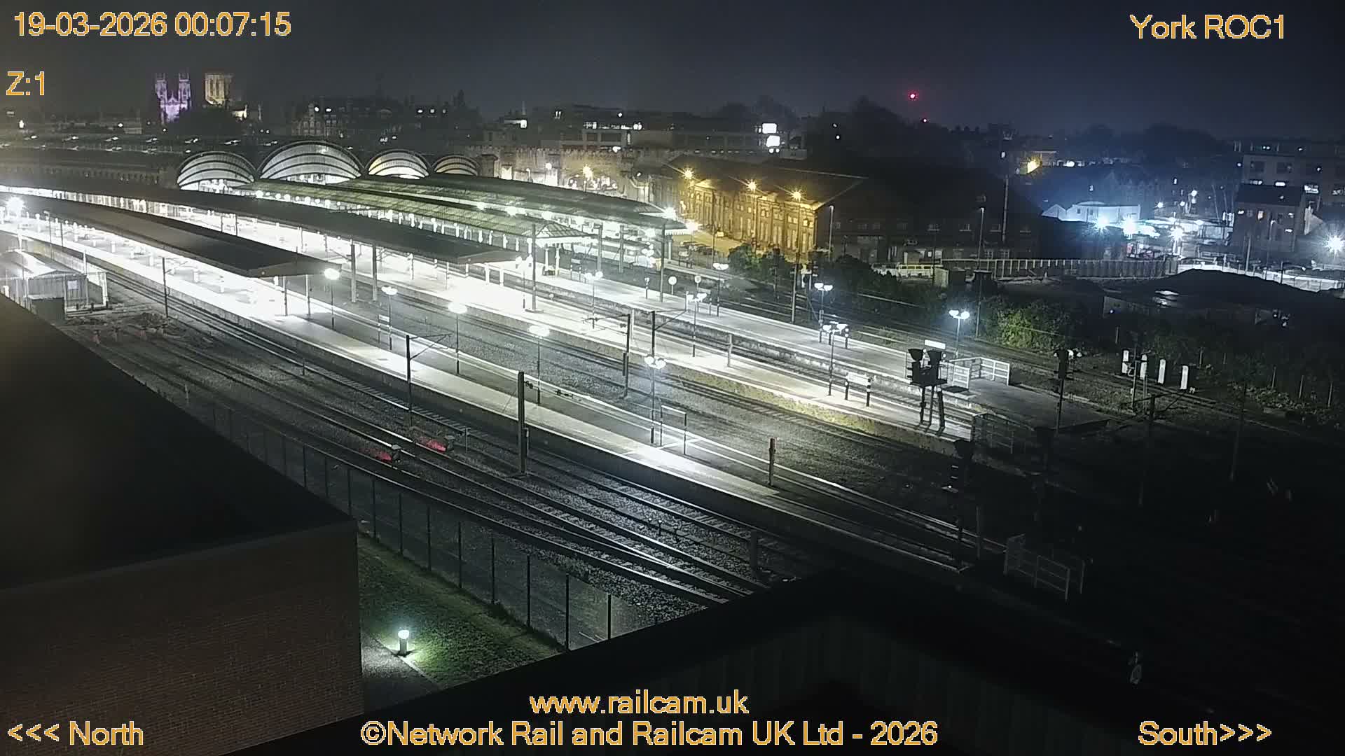 Yorkshire, York Railway Station & York City Live Cam   - York, North Yorkshire, Yorkshire and the Humber, England, United Kingdom