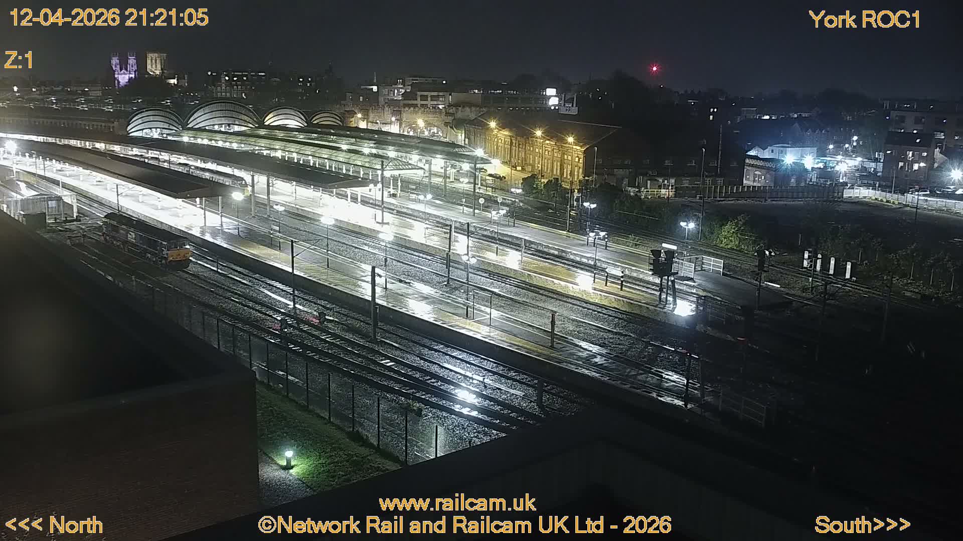 Yorkshire, York Railway Station & York City Live Cam   - York, North Yorkshire, Yorkshire and the Humber, England, United Kingdom