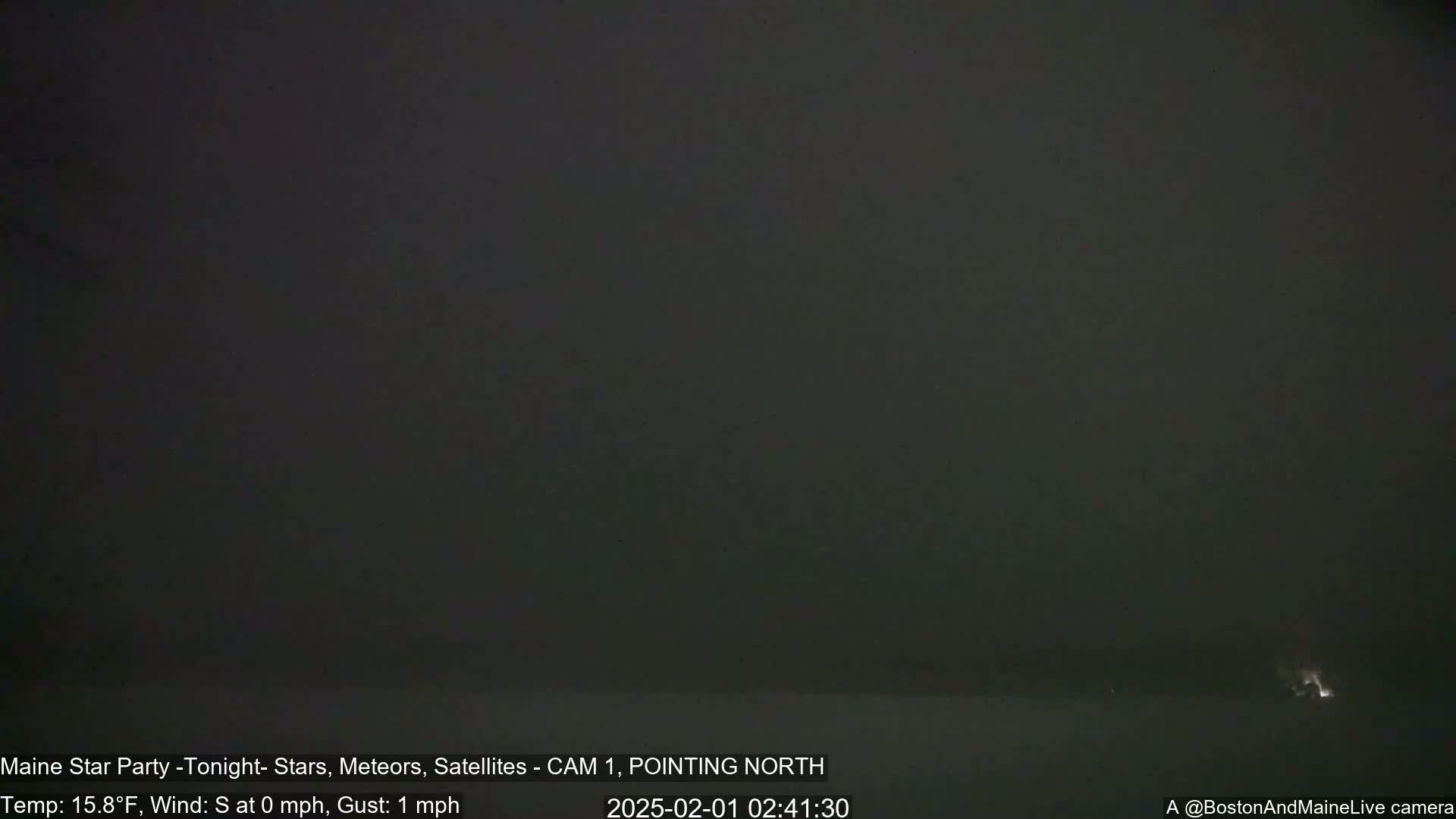 Aurora, Stars, Meteors, Chill Relax Star Live Cam - East  Millinocket, Maine , USA
