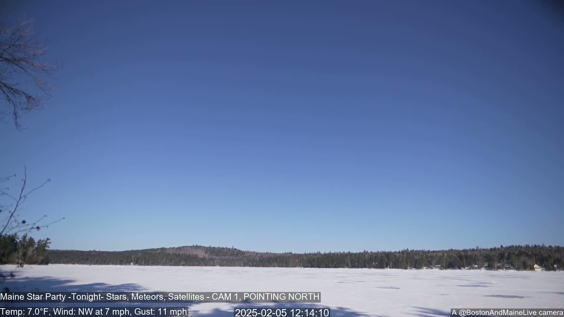 Aurora, Stars, Meteors, Chill Relax Star Live Cam - East  Millinocket, Maine , USA