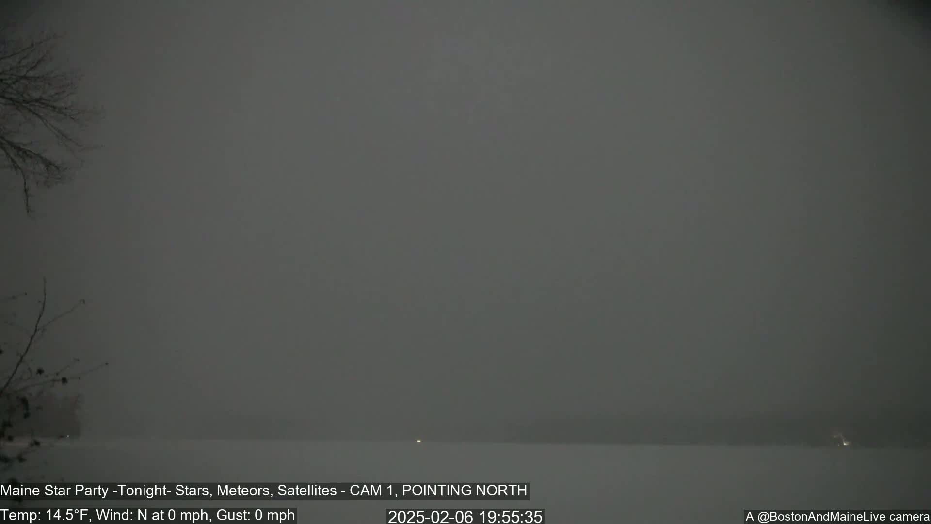 Aurora, Stars, Meteors, Chill Relax Star Live Cam - East  Millinocket, Maine , USA