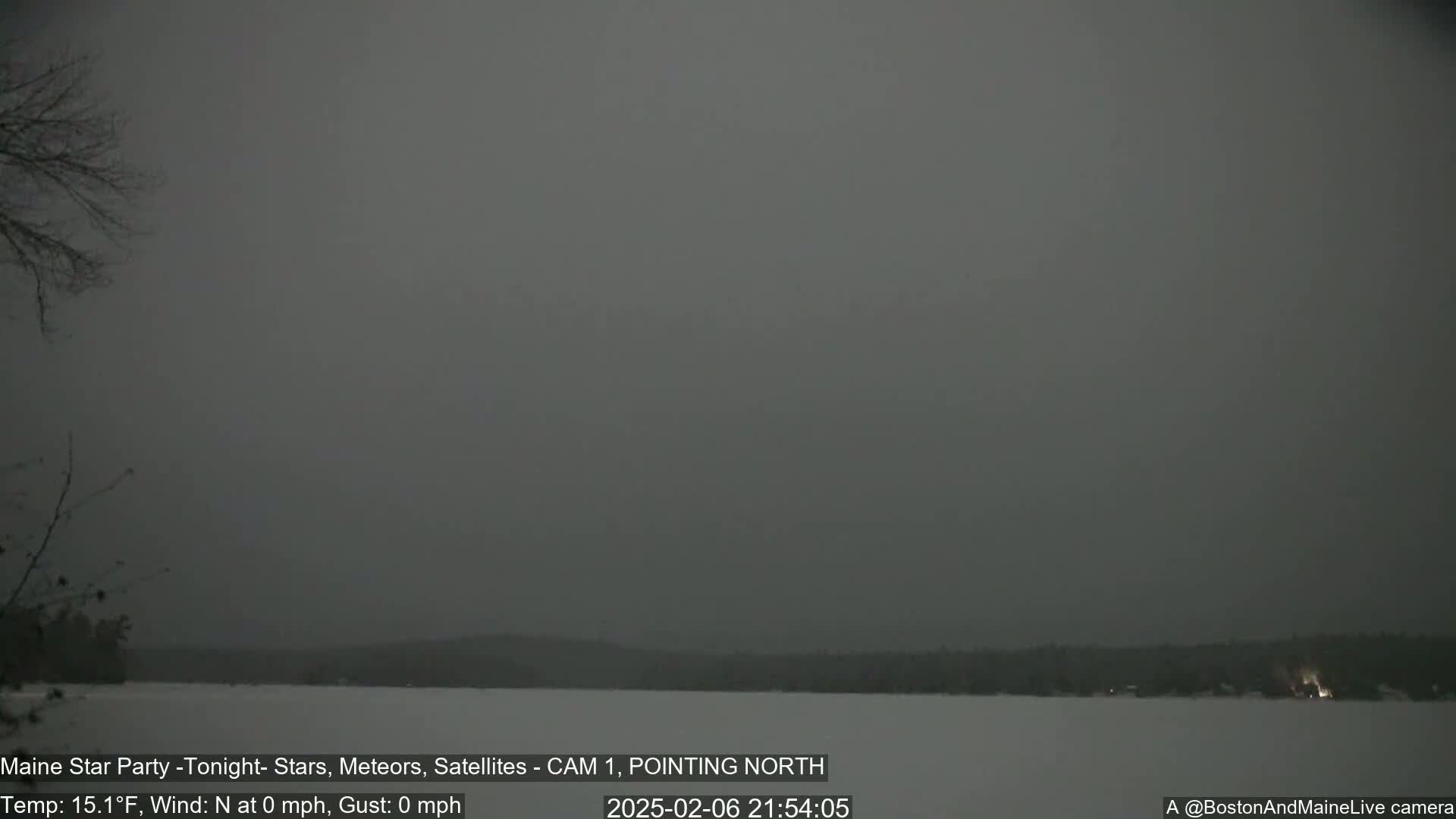 Aurora, Stars, Meteors, Chill Relax Star Live Cam - East  Millinocket, Maine , USA