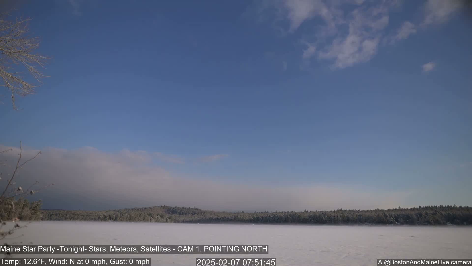 Aurora, Stars, Meteors, Chill Relax Star Live Cam - East  Millinocket, Maine , USA