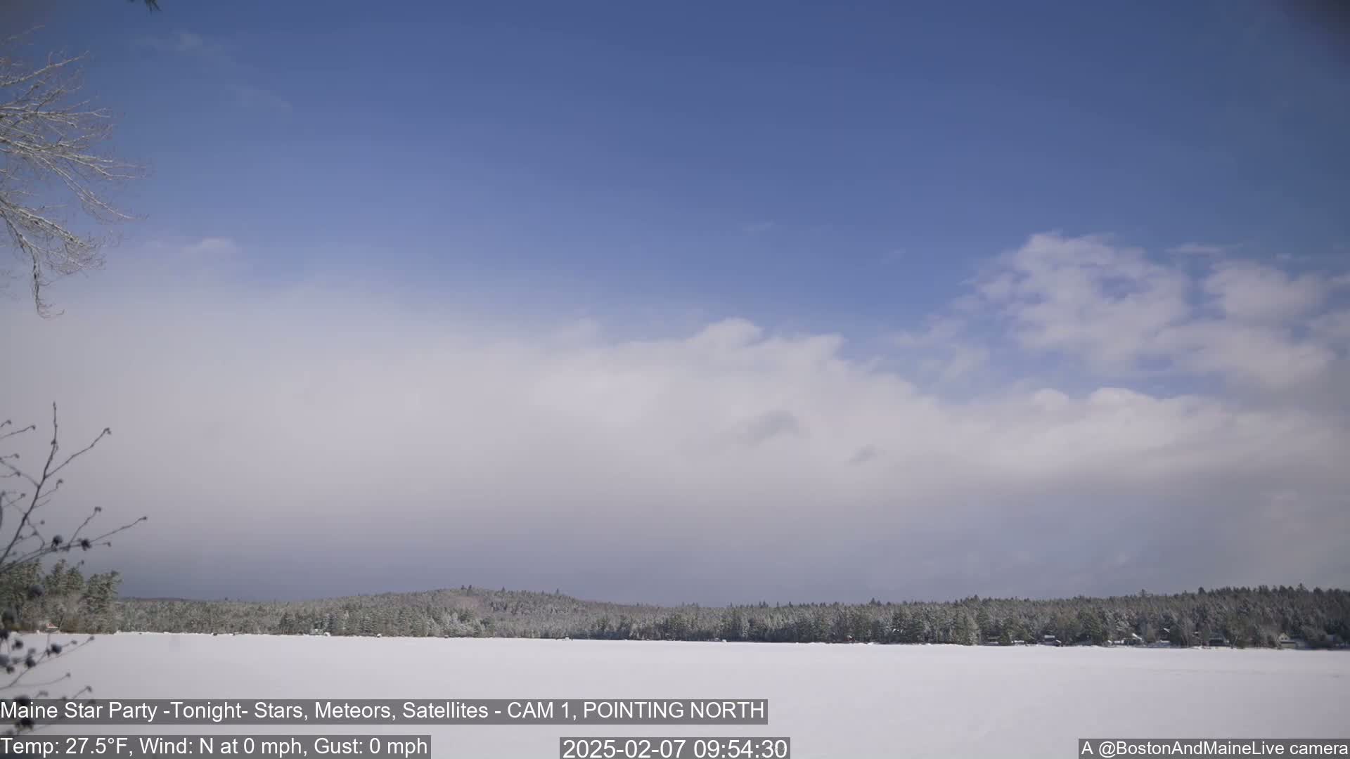 Aurora, Stars, Meteors, Chill Relax Star Live Cam - East  Millinocket, Maine , USA